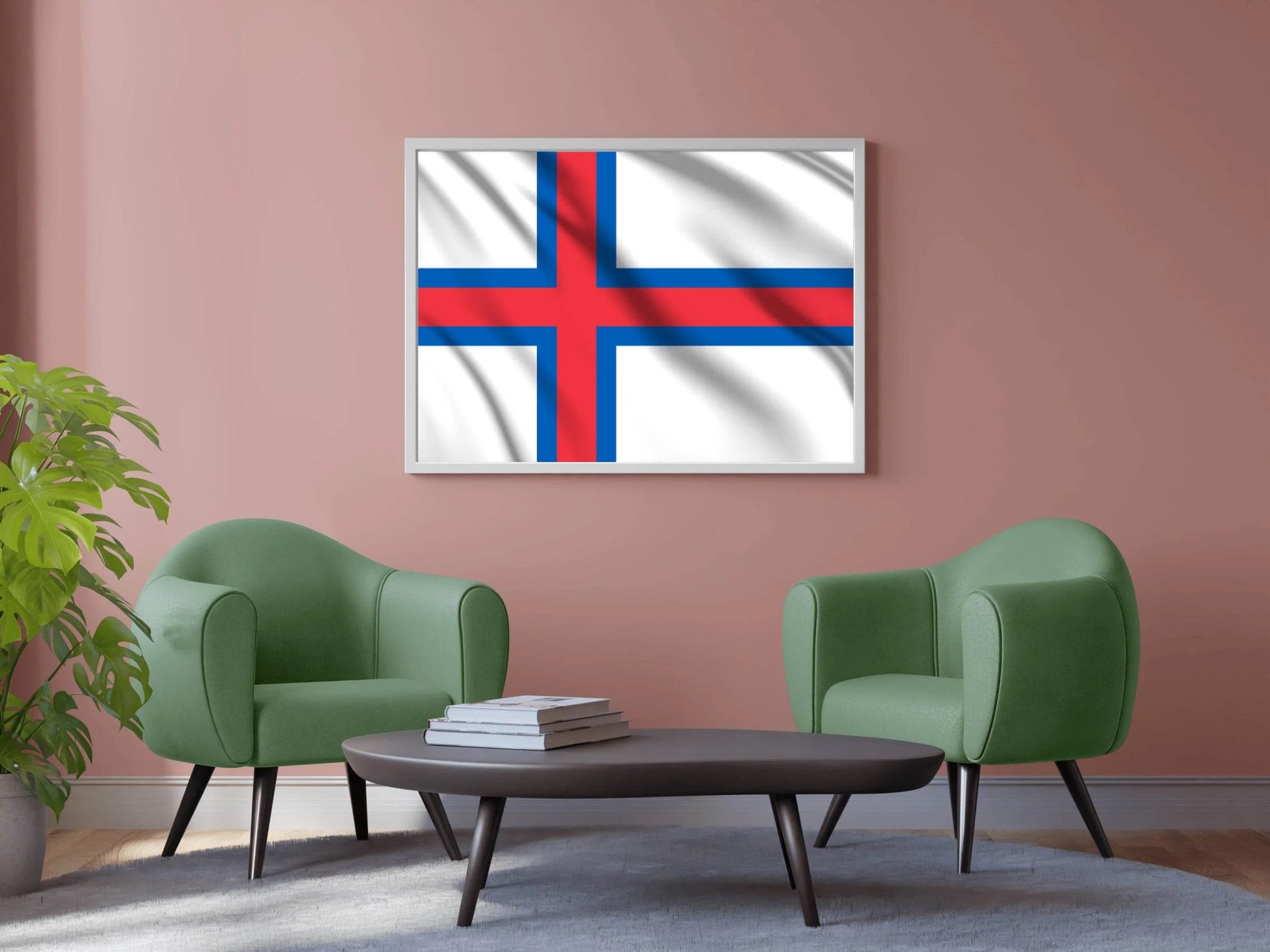 Faroe Islands National Flag Wall Art - beink online art store