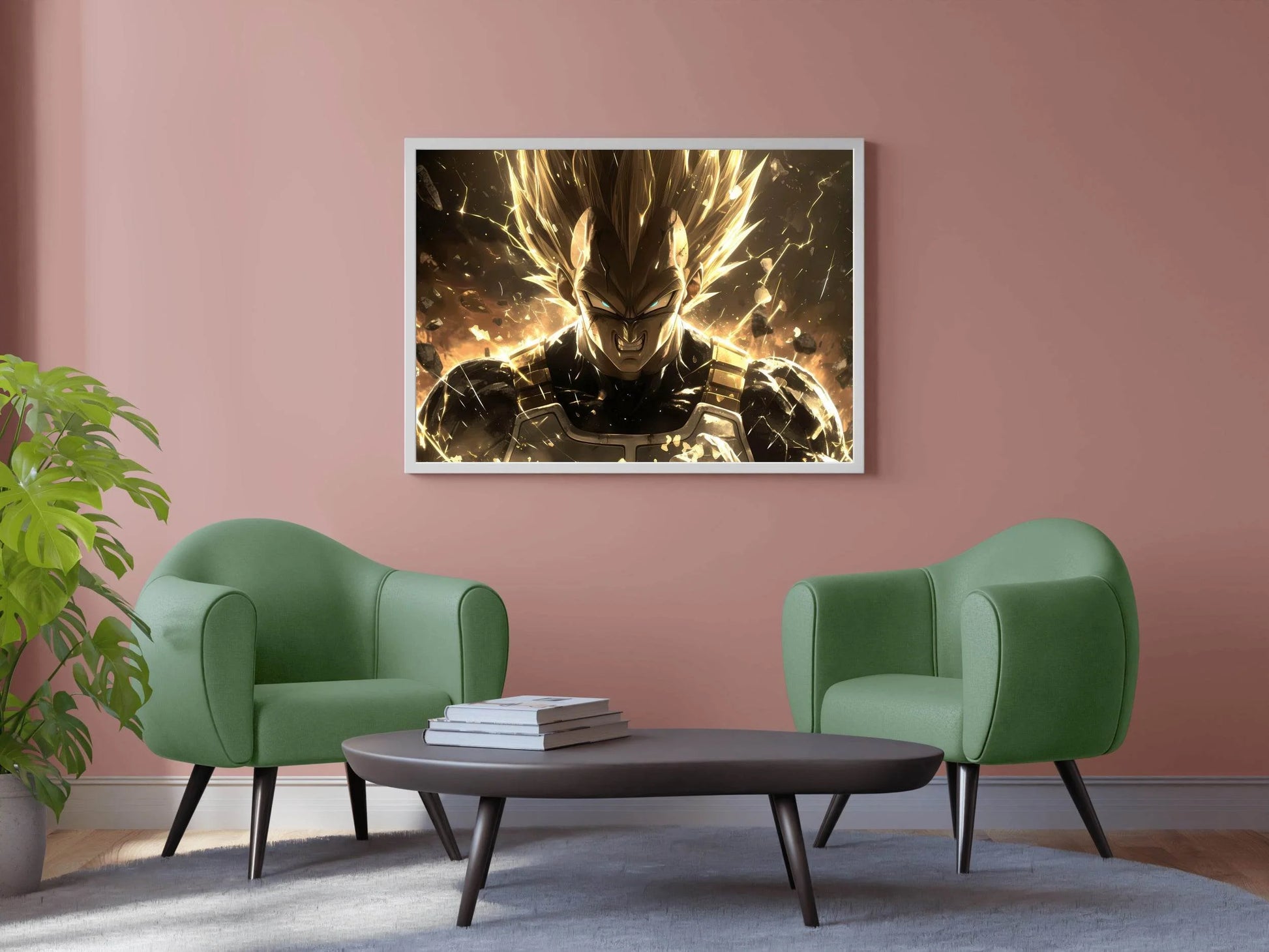 Angry Vegeta Anime Wall Art - beink online art store