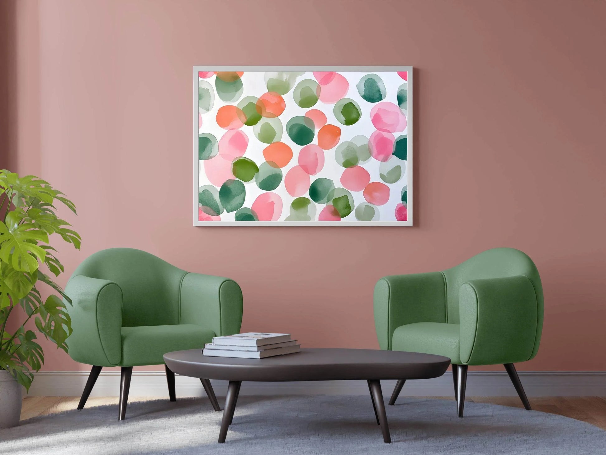 Colorful Watercolor Dot Abstract Pattern - beink online art store
