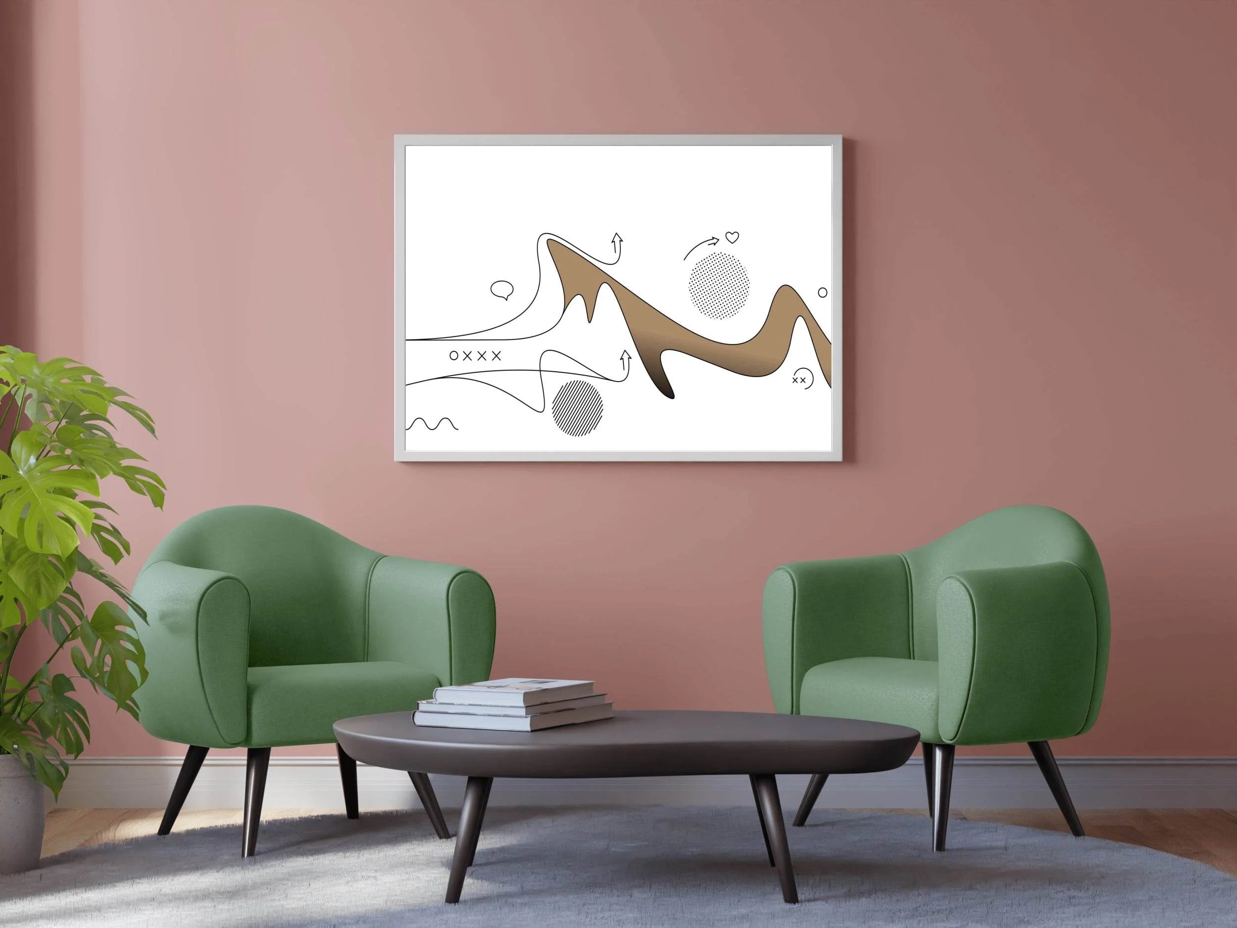 Creative Colored Line Art - beink online art store