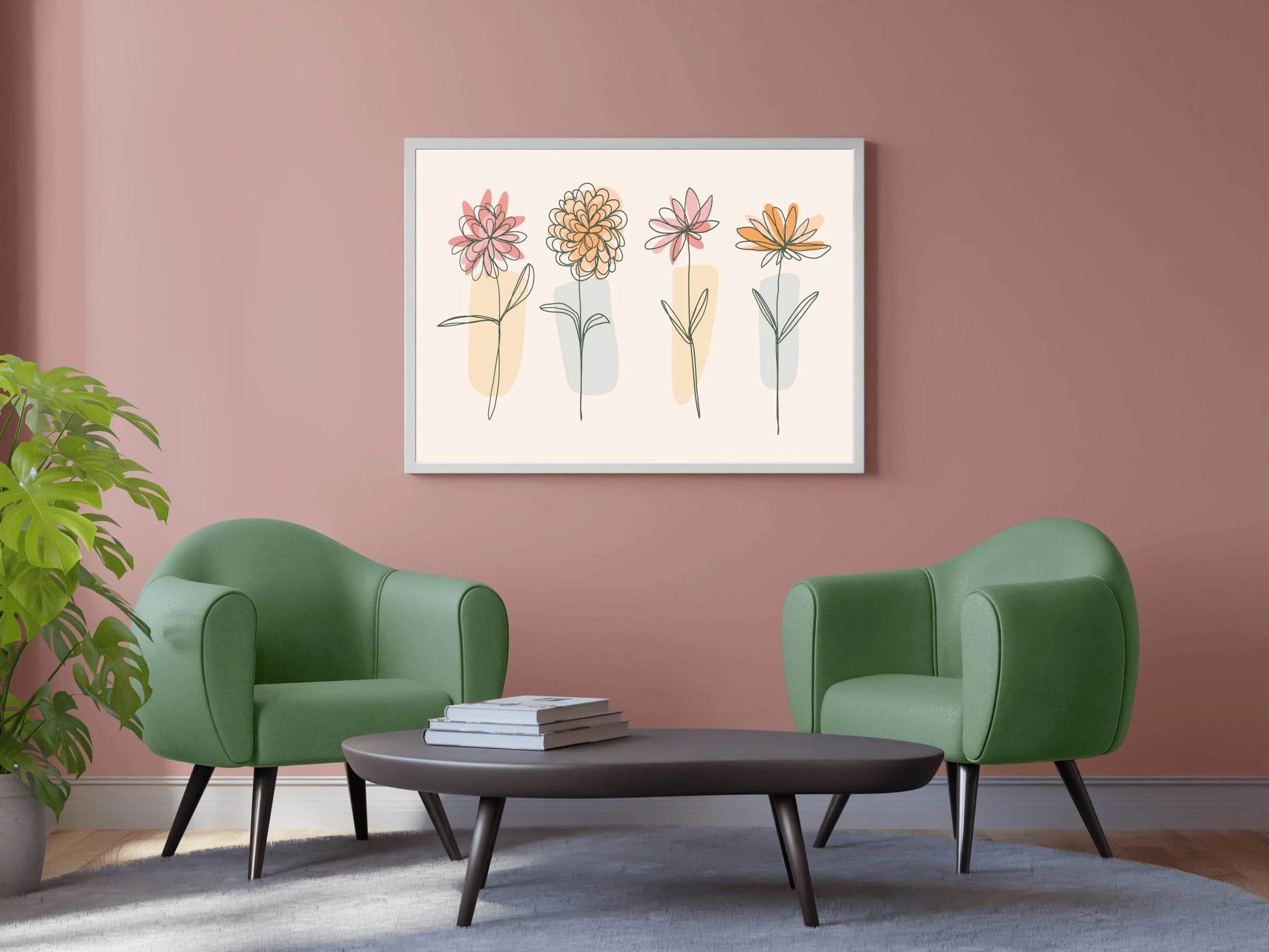 Flower Branch of Mimosa Pudica Wall Art - beink online art store