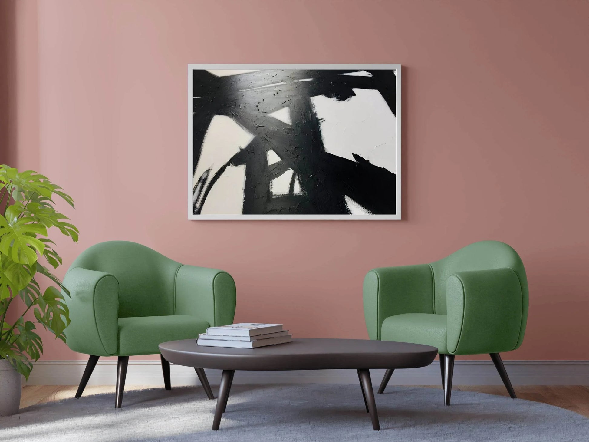 Engergy Pulse Black Brush Strokes Wall Art - beink online art store