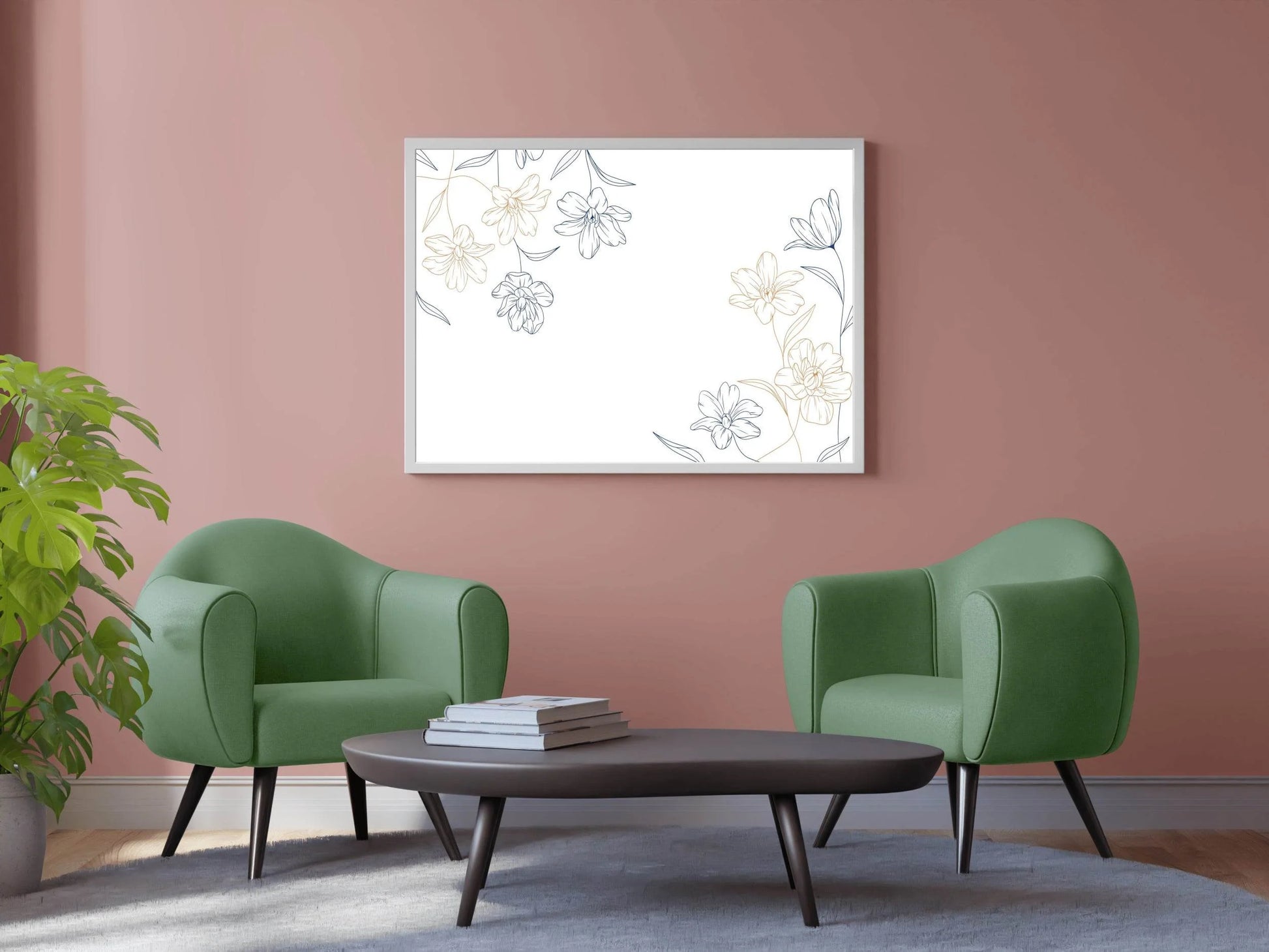 Nelumbo Lutea Flower Leaves Wall Art - beink online art store