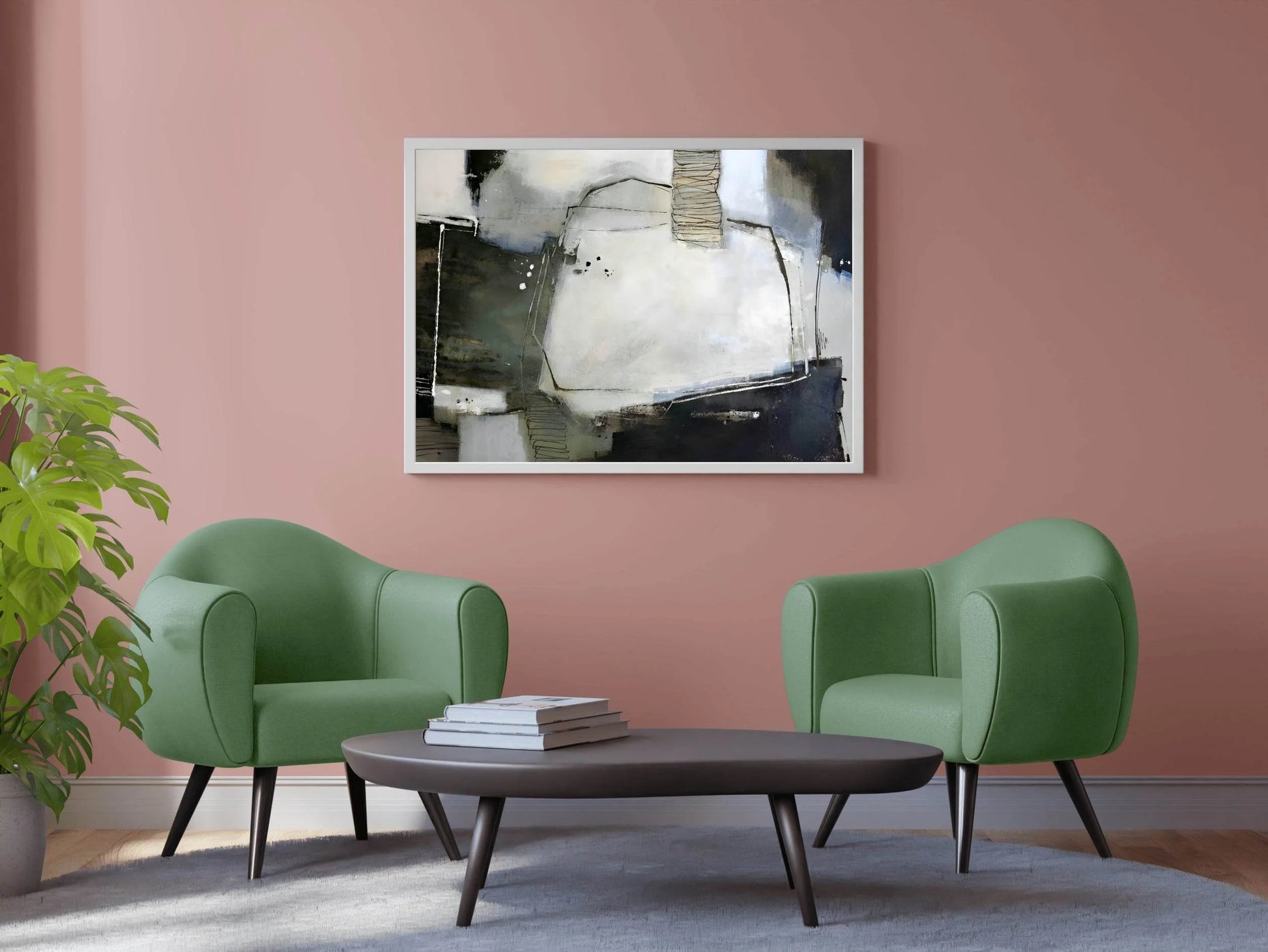 Watercolor Industrial Ruins Modern Wall Art - beink online art store