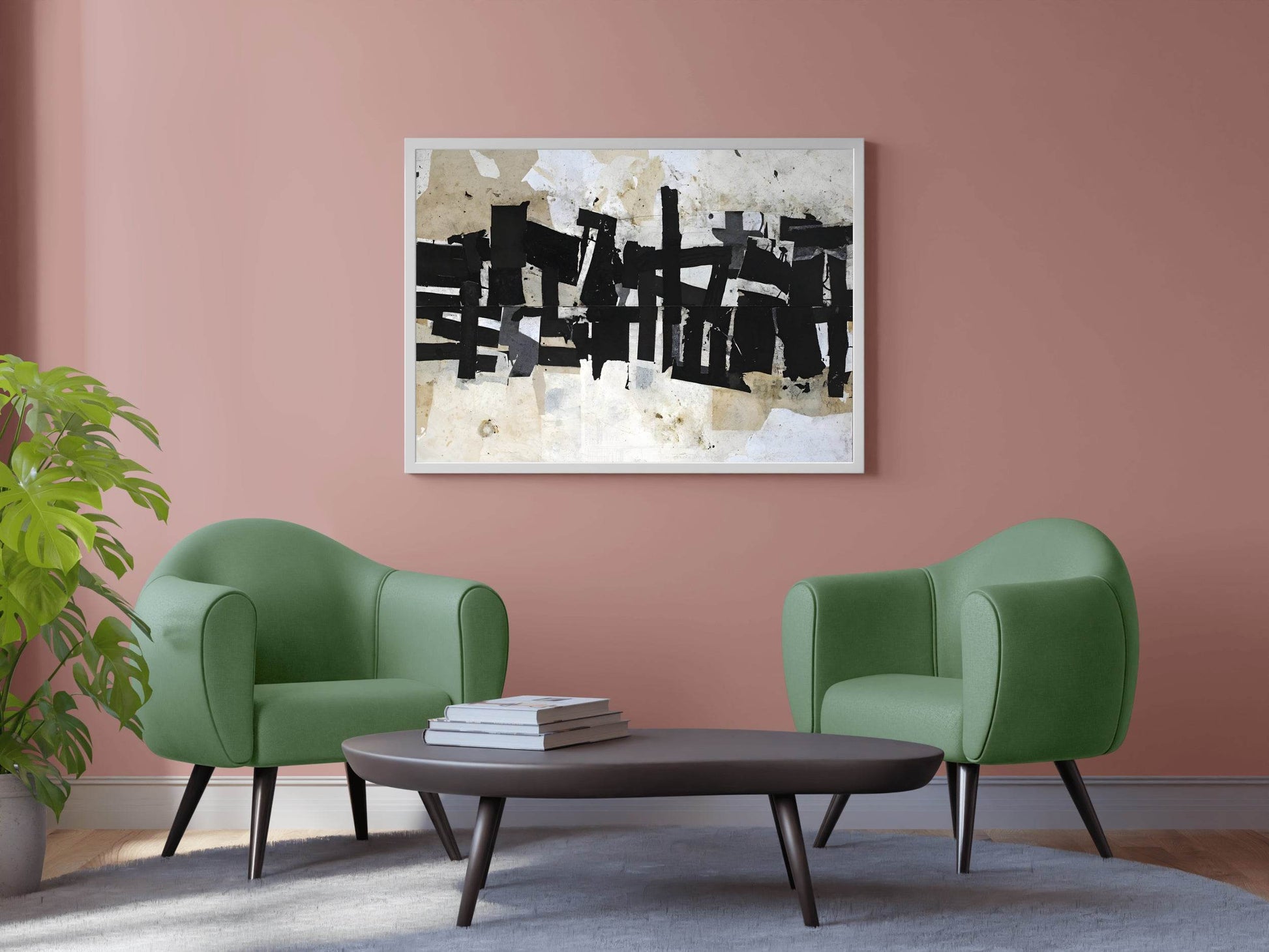 Black and White Chaos Modern Wall Art - beink online art store