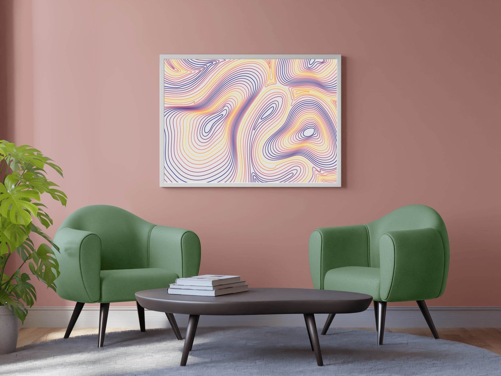 Colorful Hair Pattern Abstract Wall Art - beink online art store