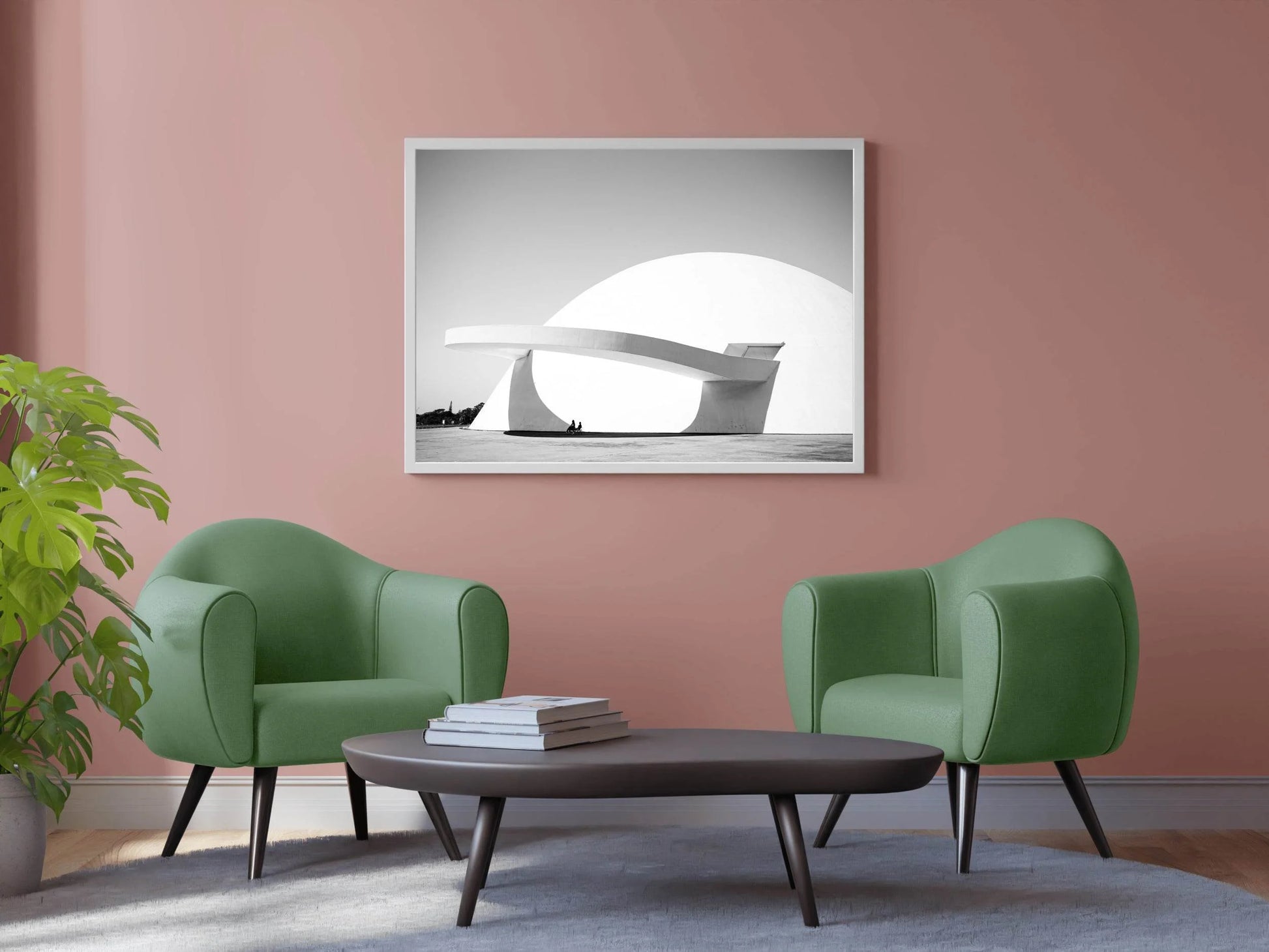 National Museum of Brazil Black & White Wall Art - beink online art store