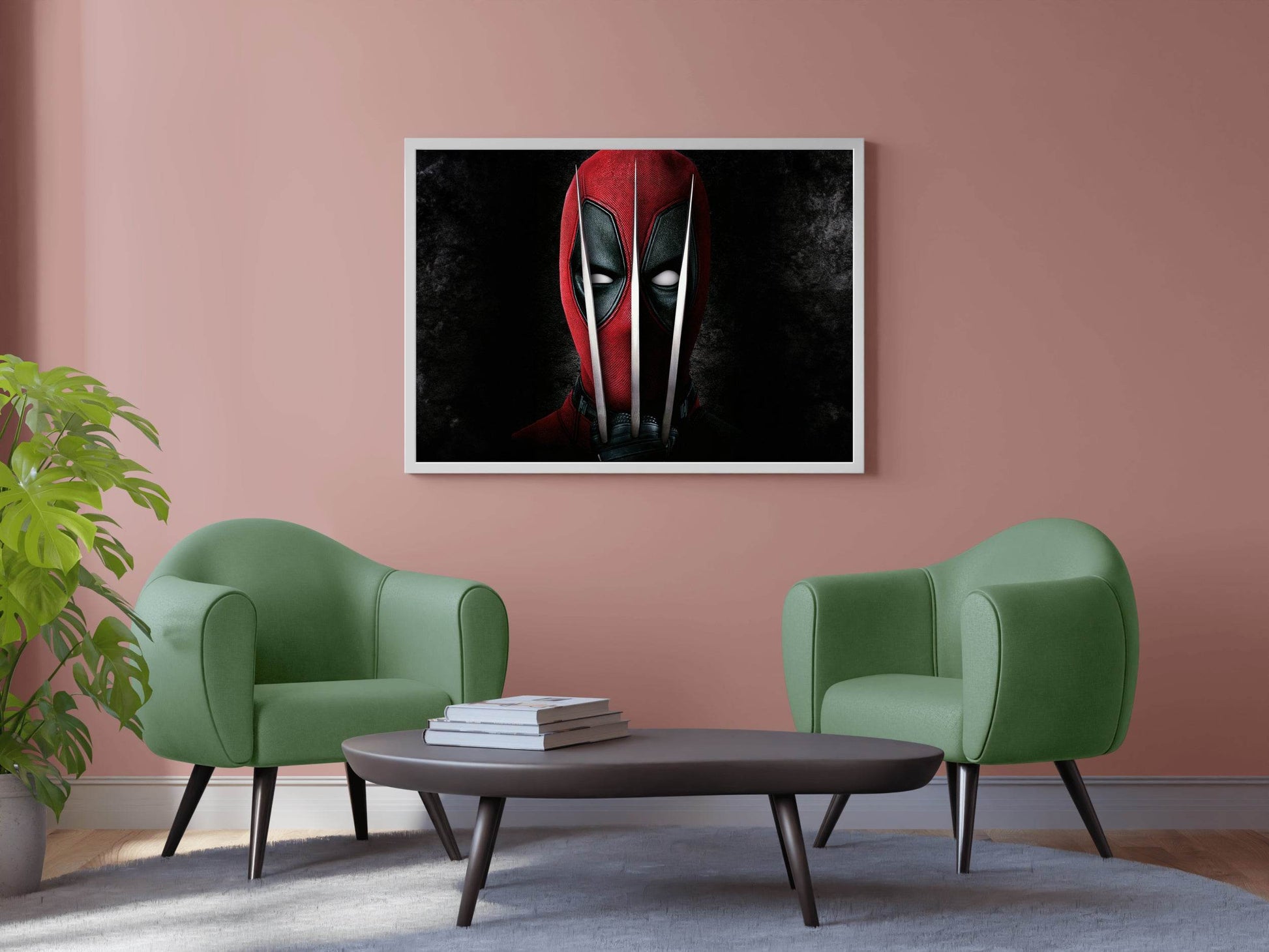 Deadpool with Wolverine Claws Wall Art - beink online art store