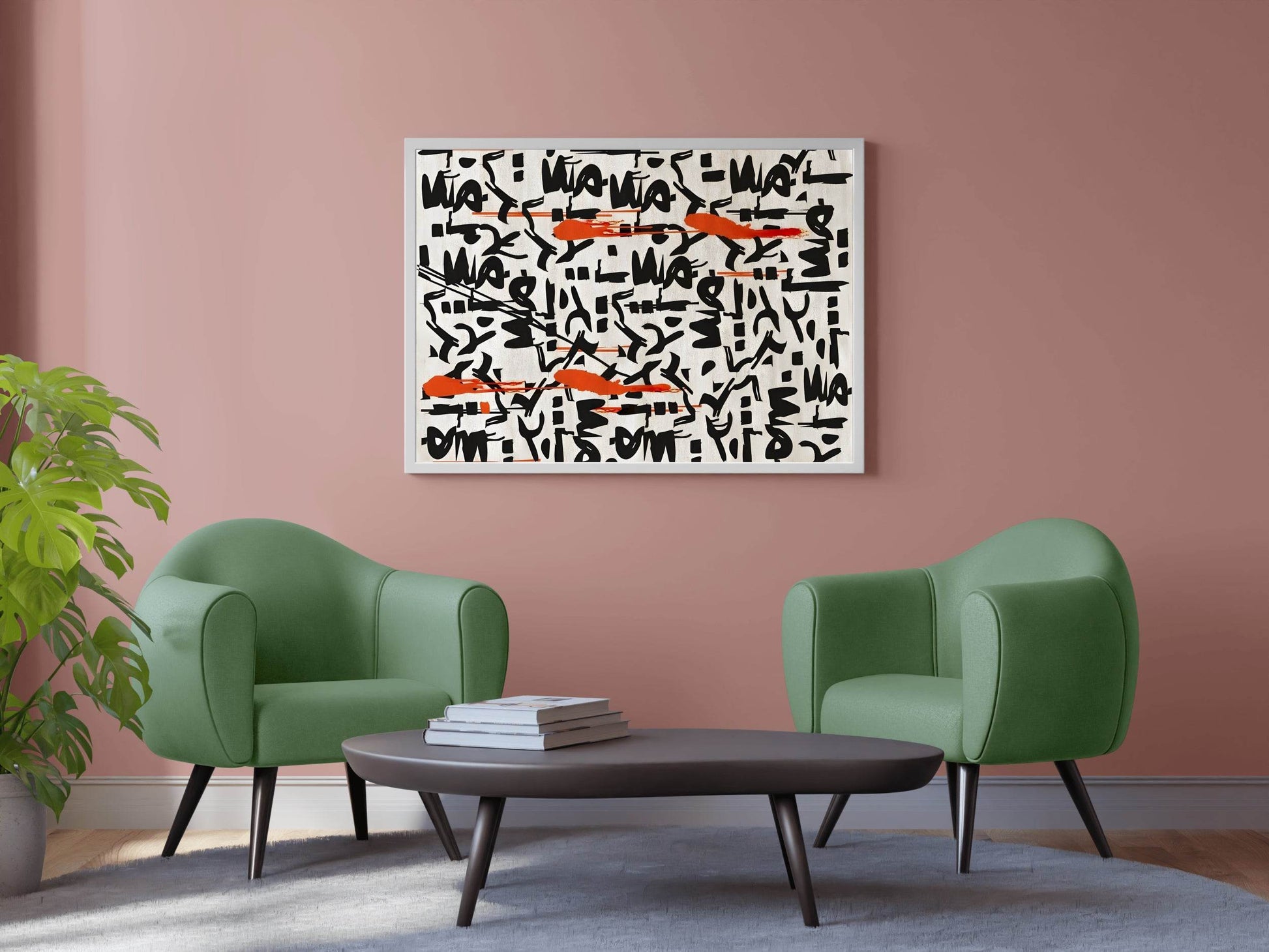 Handwritten Chinese Calligraphy Modern Wall Art - beink online art store