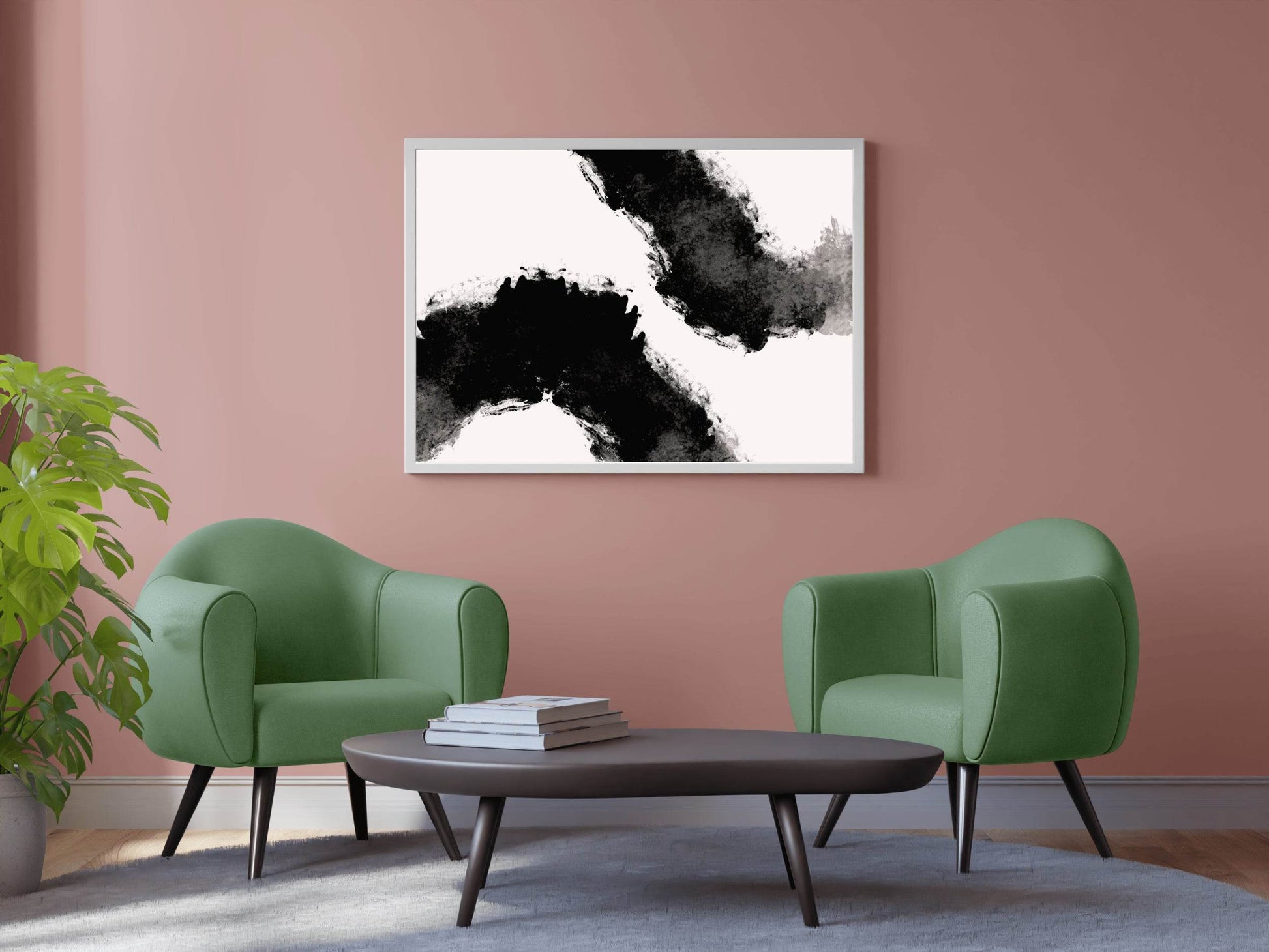 Black Ink Blots Modern Wall Art - beink online art store