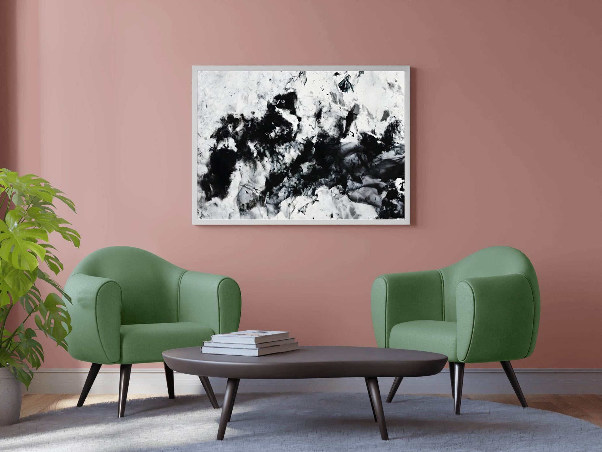 Black and White Ink Blots Wall Art - beink online art store