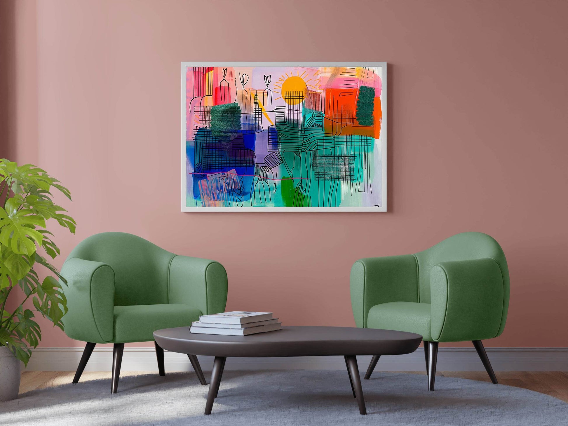 Urban Sunrise Abstract Wall Art - beink online art store