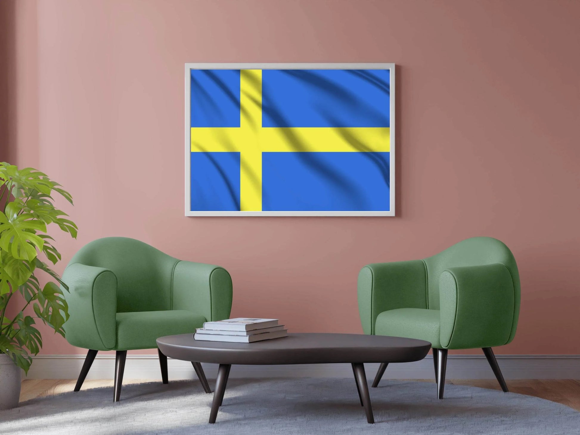Sweden National Flag Wall Art - beink online art store