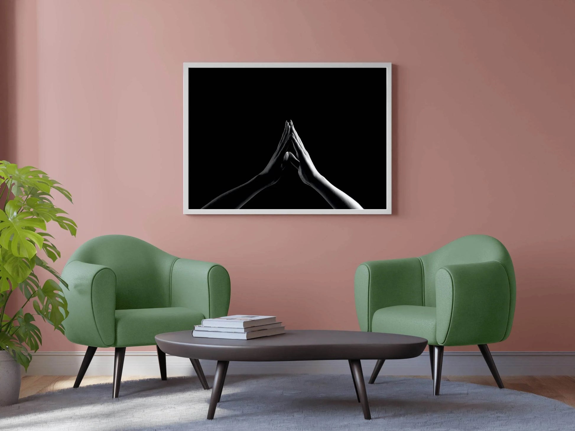 Joining Hands Black & White Wall Art - beink online art store