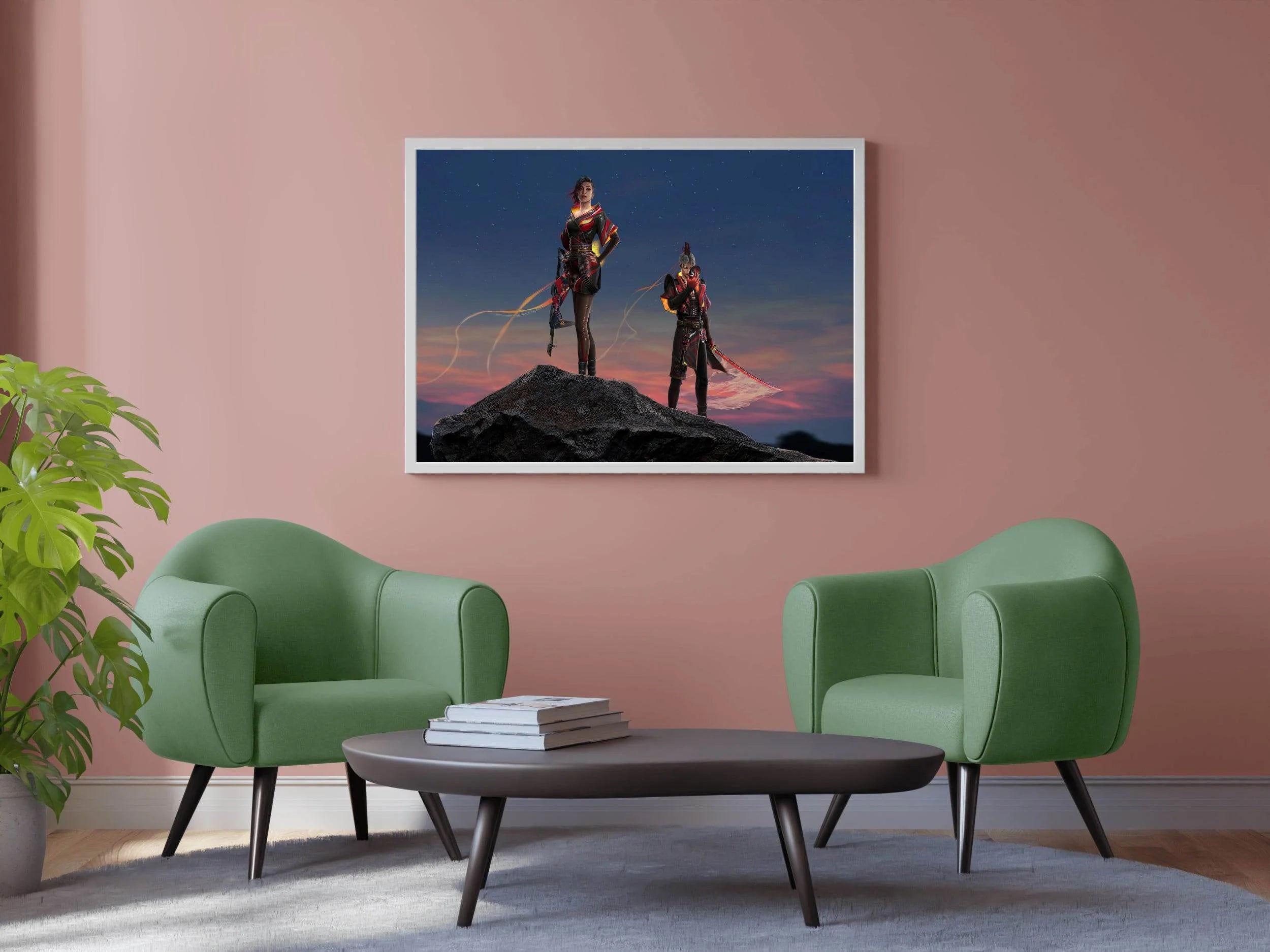 Ronin The Green Garena Free Fire Gaming Wall Art - beink online art store