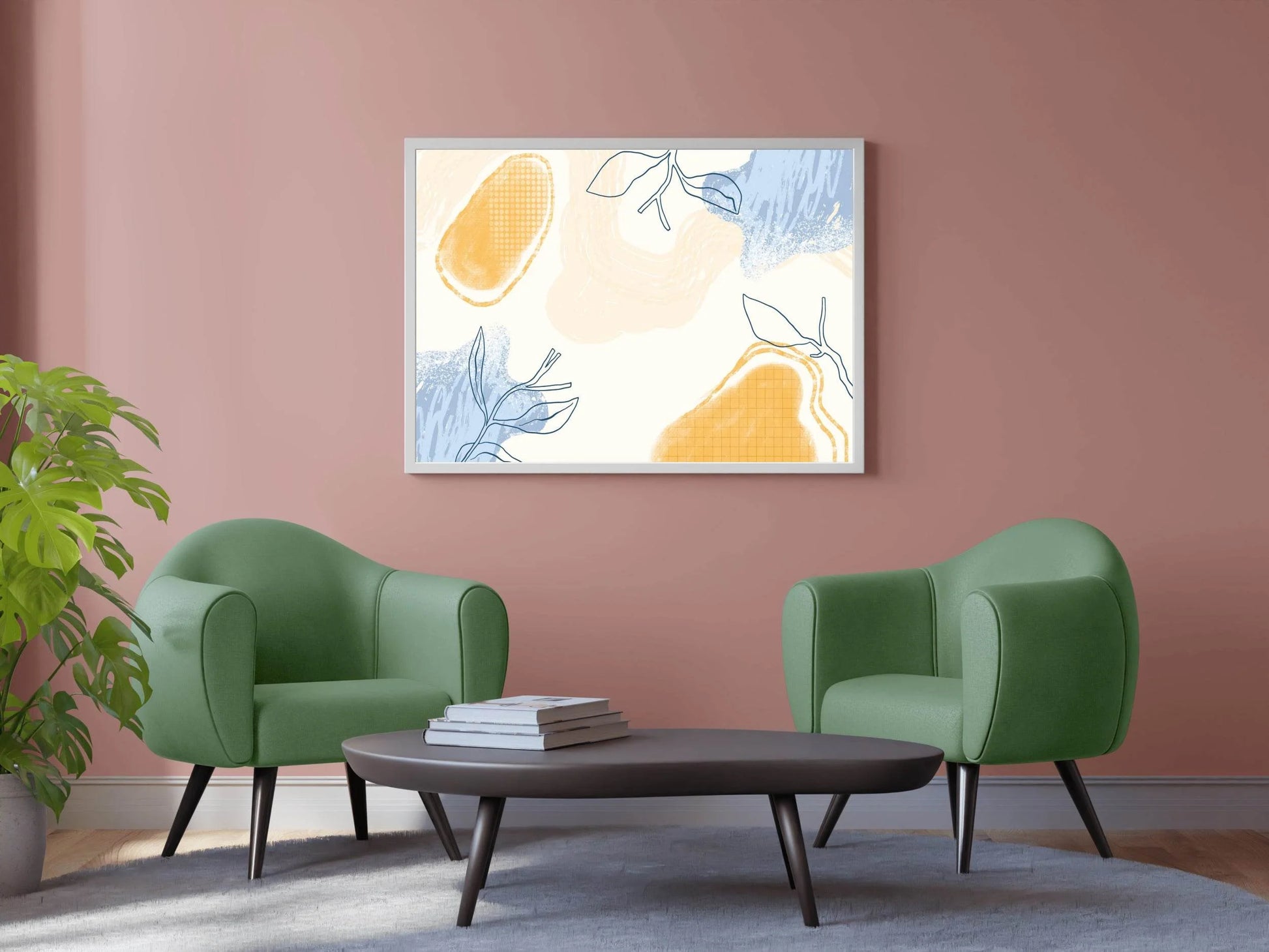 Stem of Colorful Flowers Wall Art - beink online art store