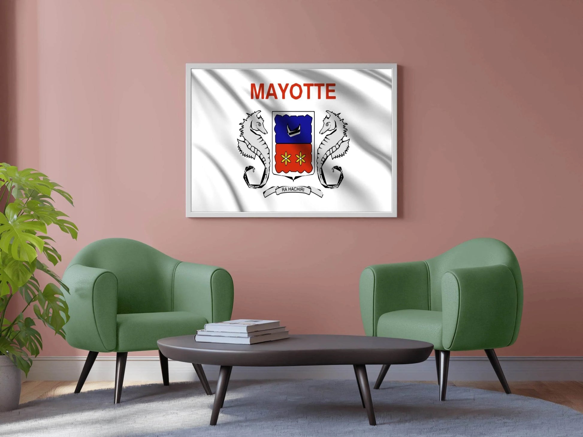 Mayotte National Flag Wall Art - beink online art store