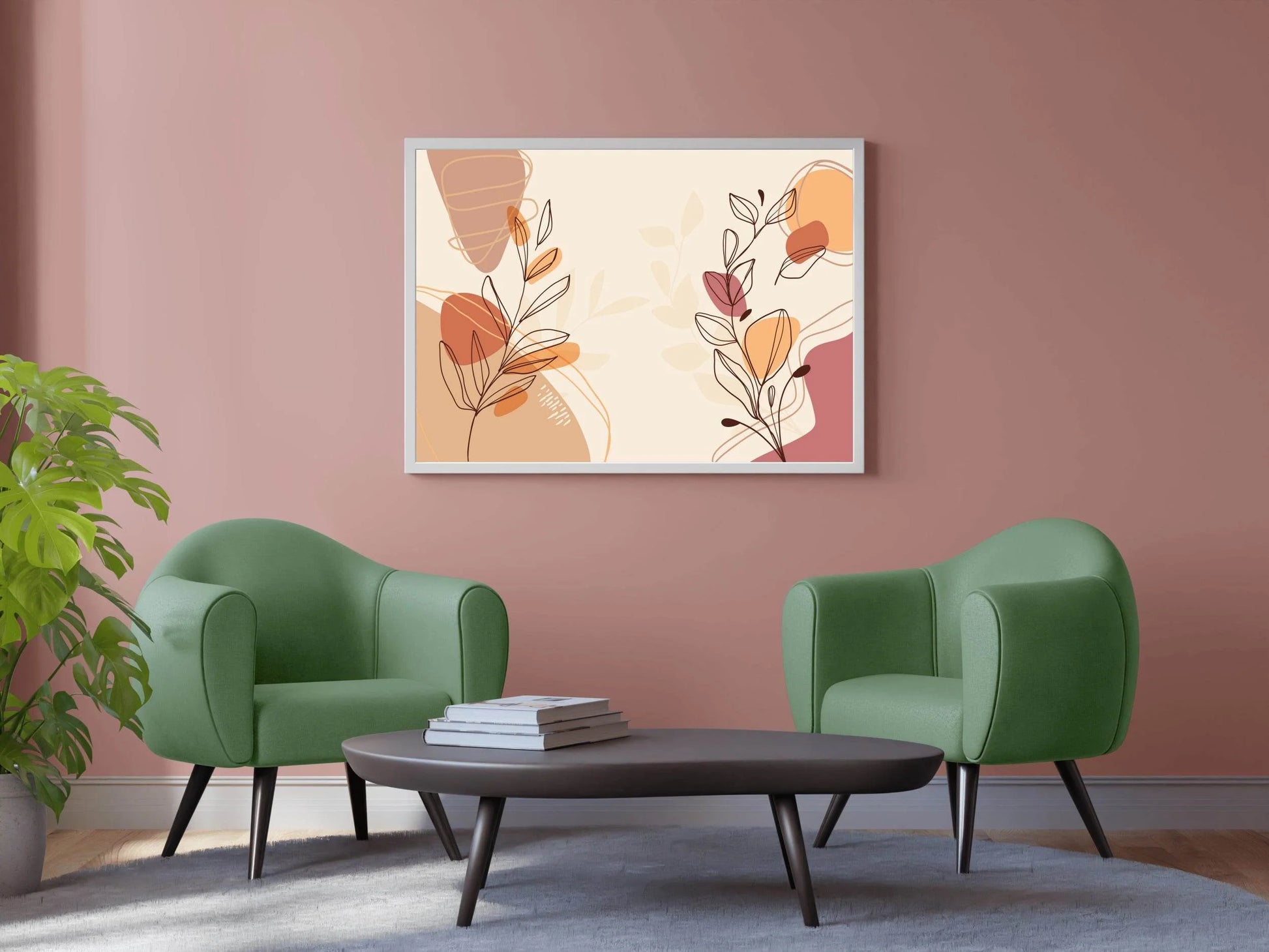Bean Hyacinth Flower Branch Wall Art - beink online art store