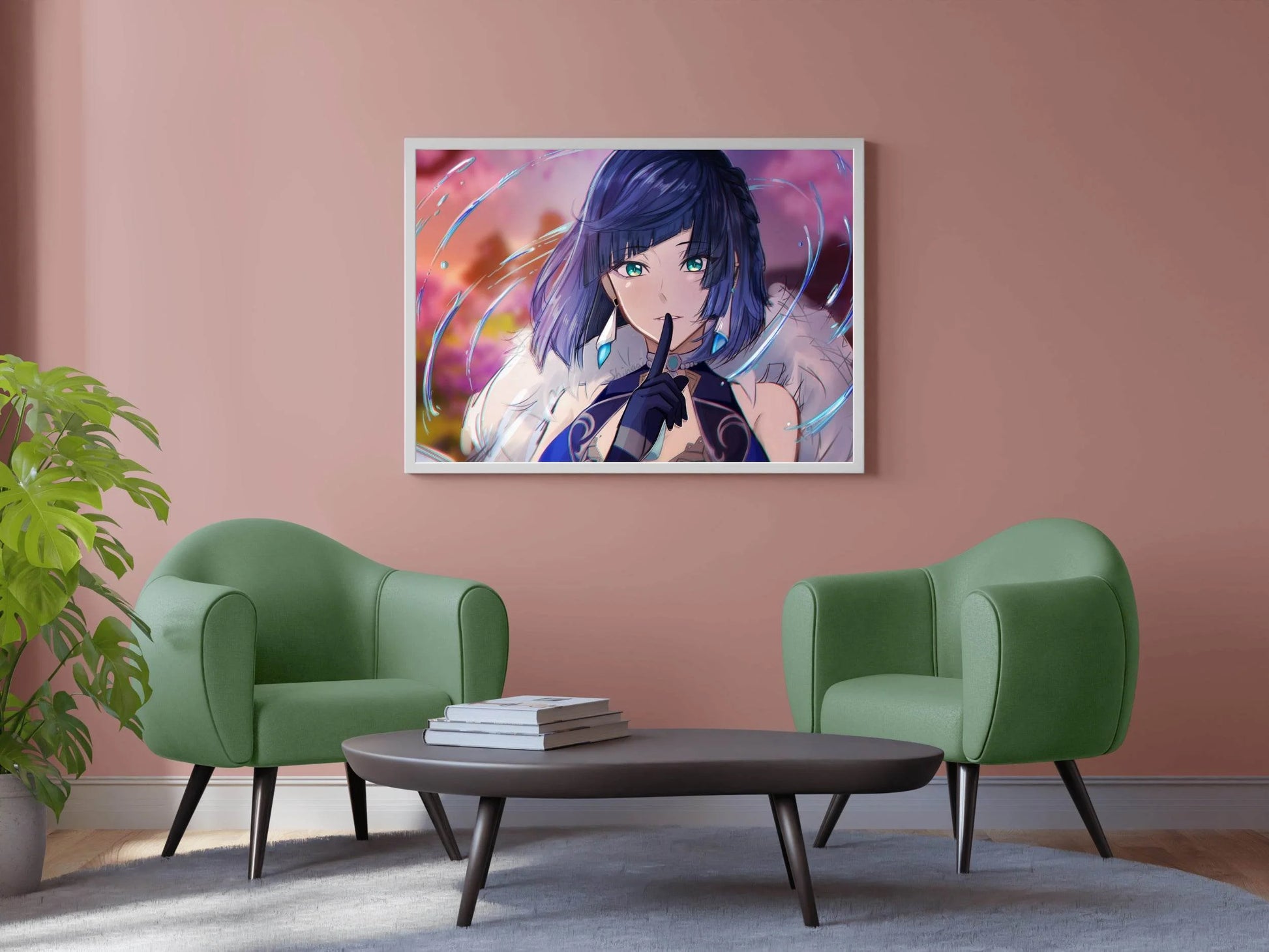 Yelan Genshin Impact Anima Gaming Wall Art - beink online art store