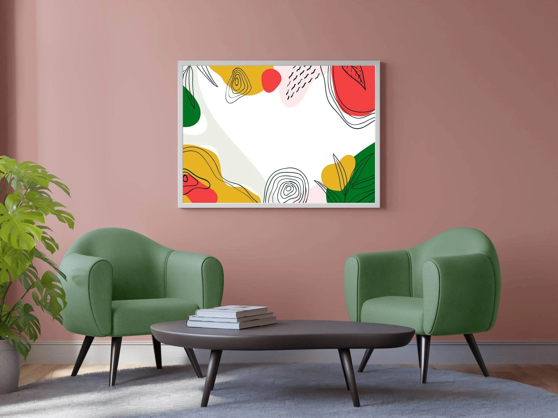 Background of Colored Shapes Wall Art - beink online art store