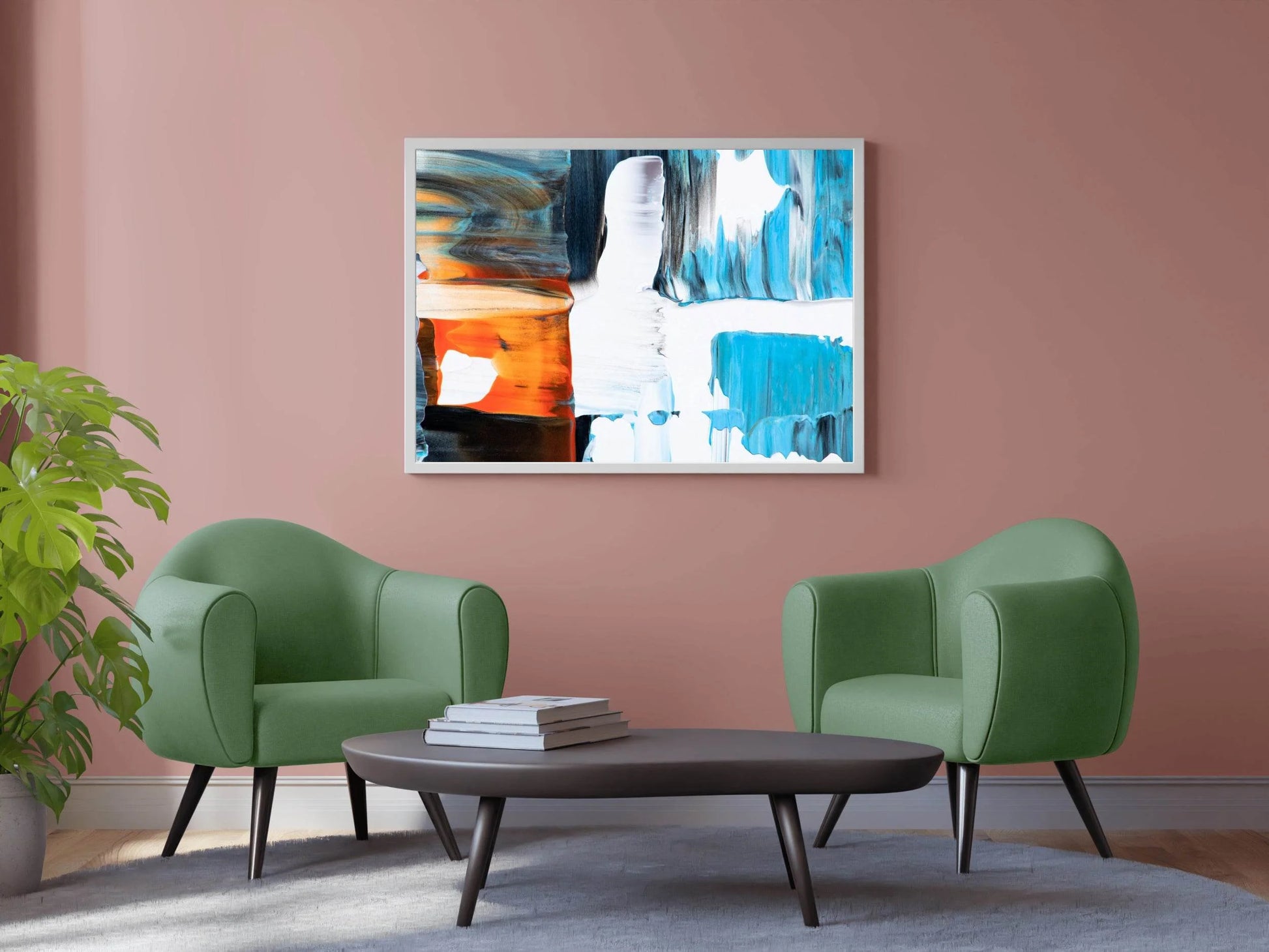 Mixed Acrylic Paint Abstract Wall Art - beink online art store