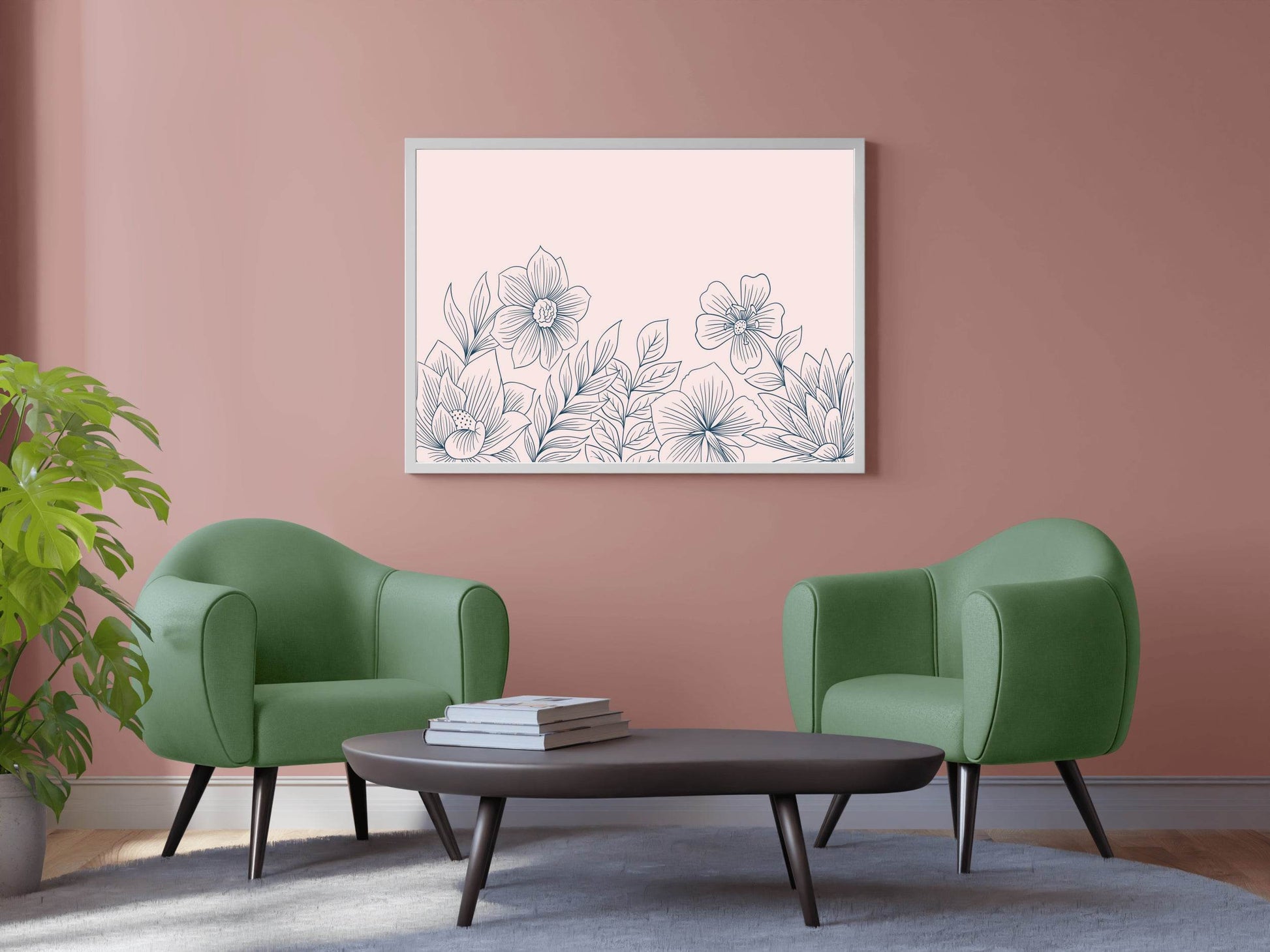 Gypsophila Flower Branch Wall Art - beink online art store