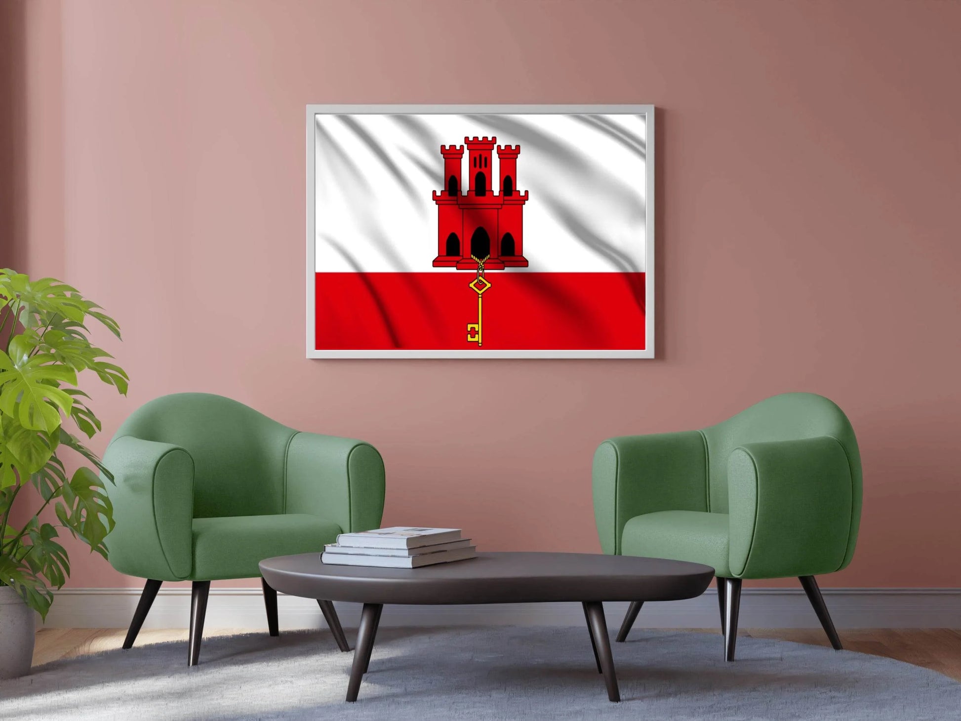 Gibraltar National Flag Wall Art - beink online art store