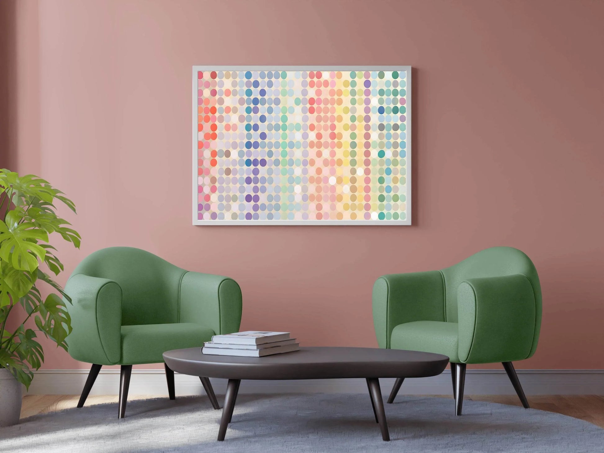 Pastel Color Circle Abstract Wallpaper - beink online art store