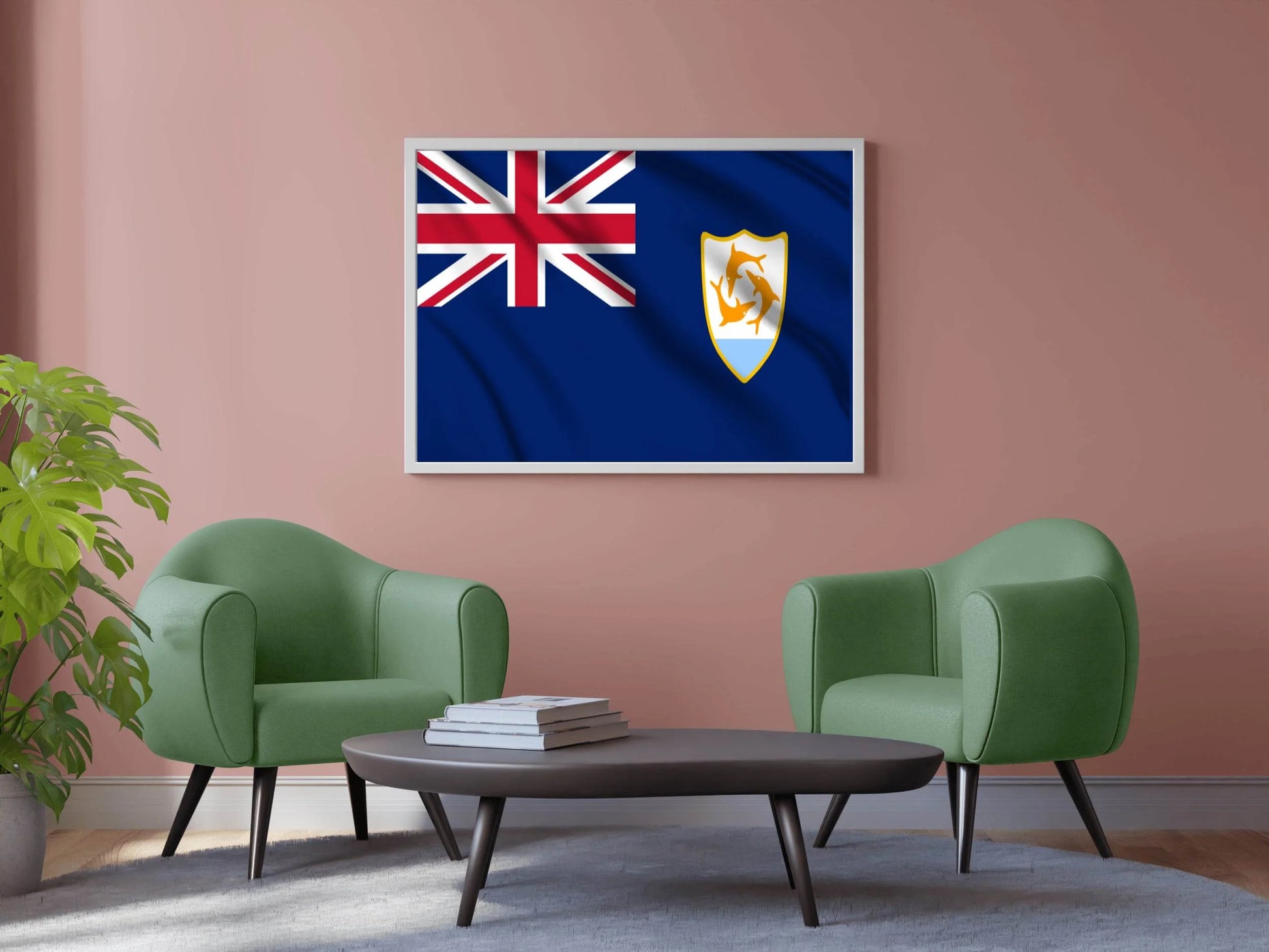 Anguilla National Flag Wall Art - beink online art store