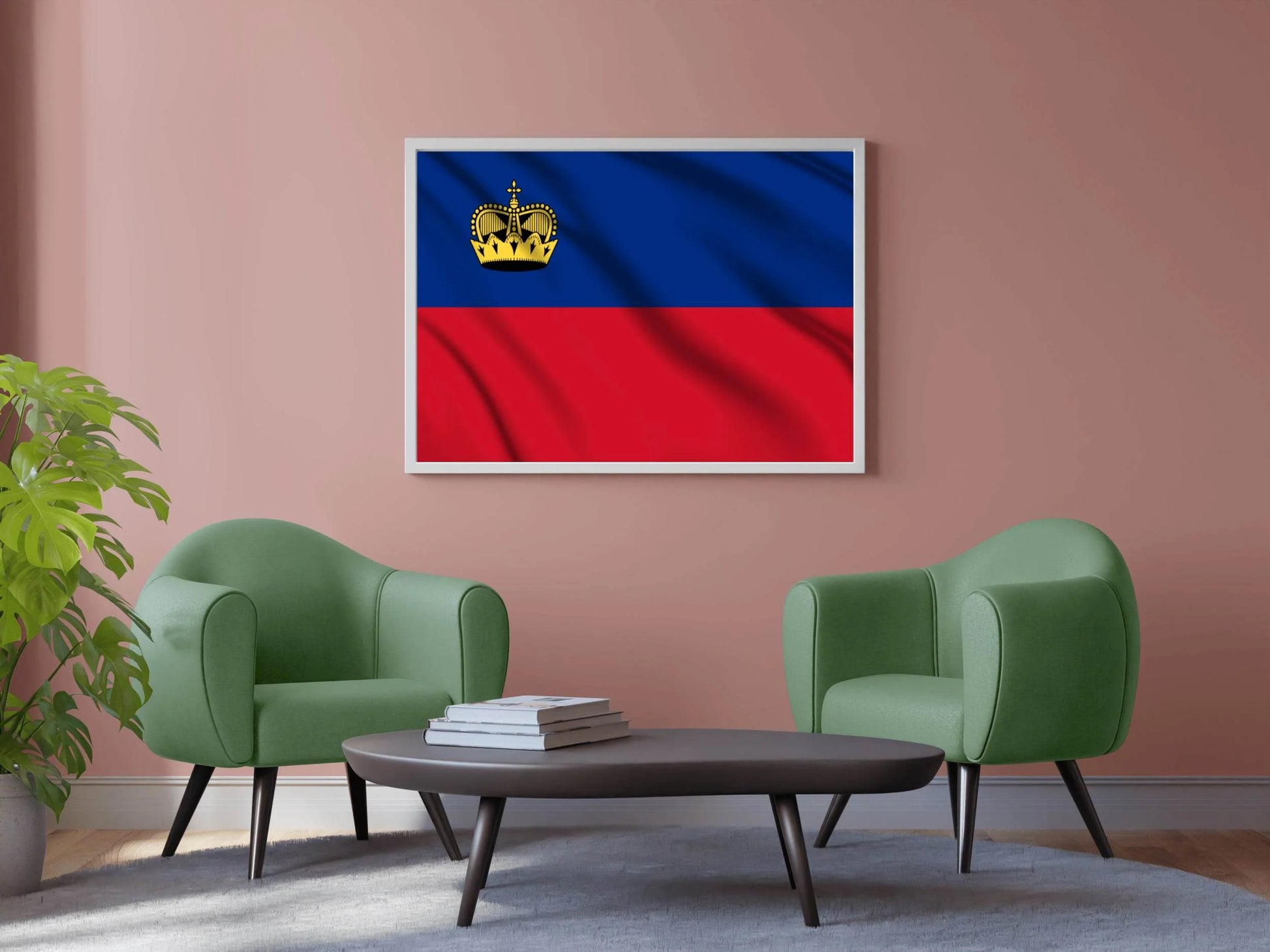 Liechtenstein National Flag Wall Art - beink online art store