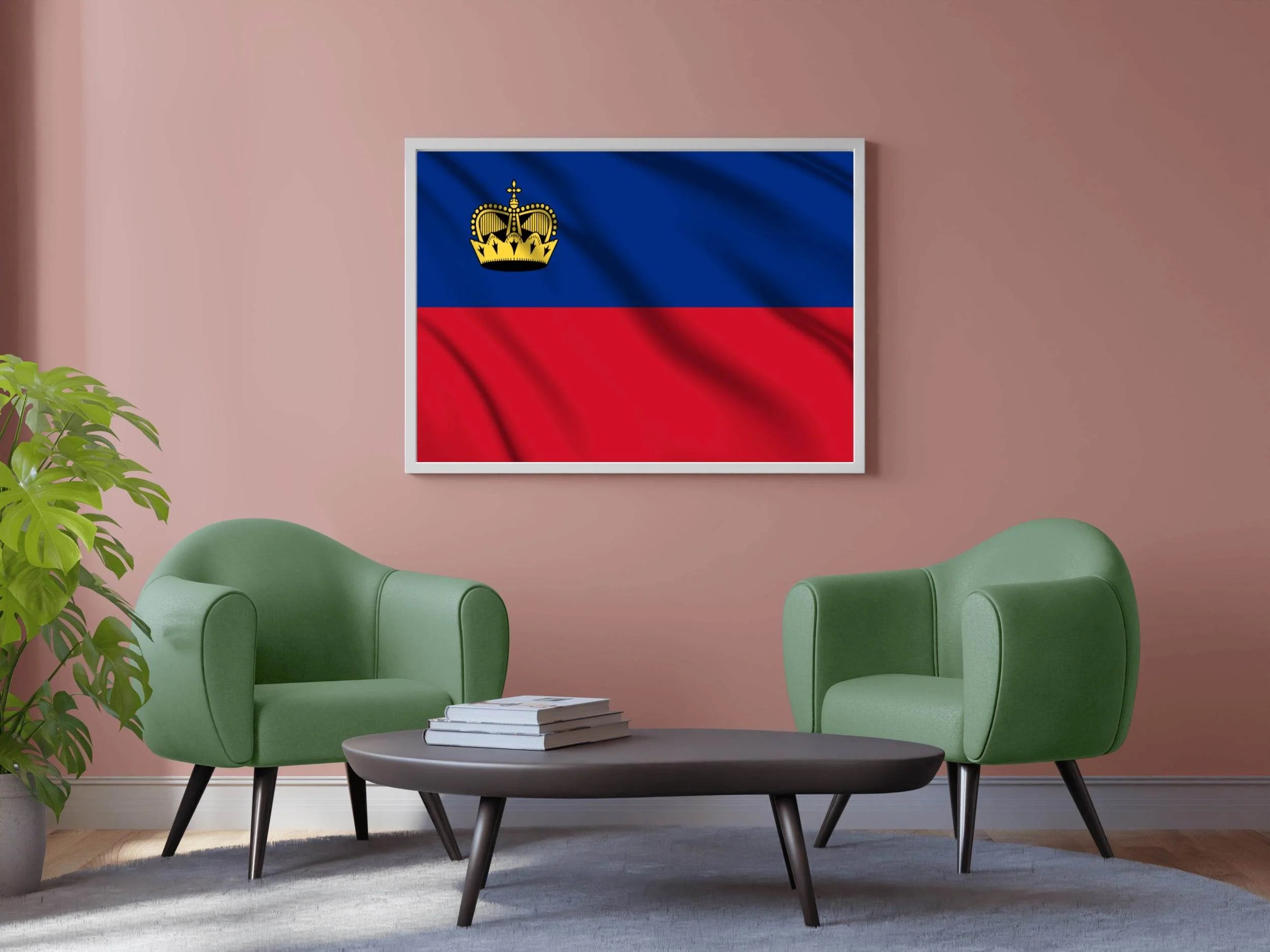 Liechtenstein National Flag Wall Art - beink online art store