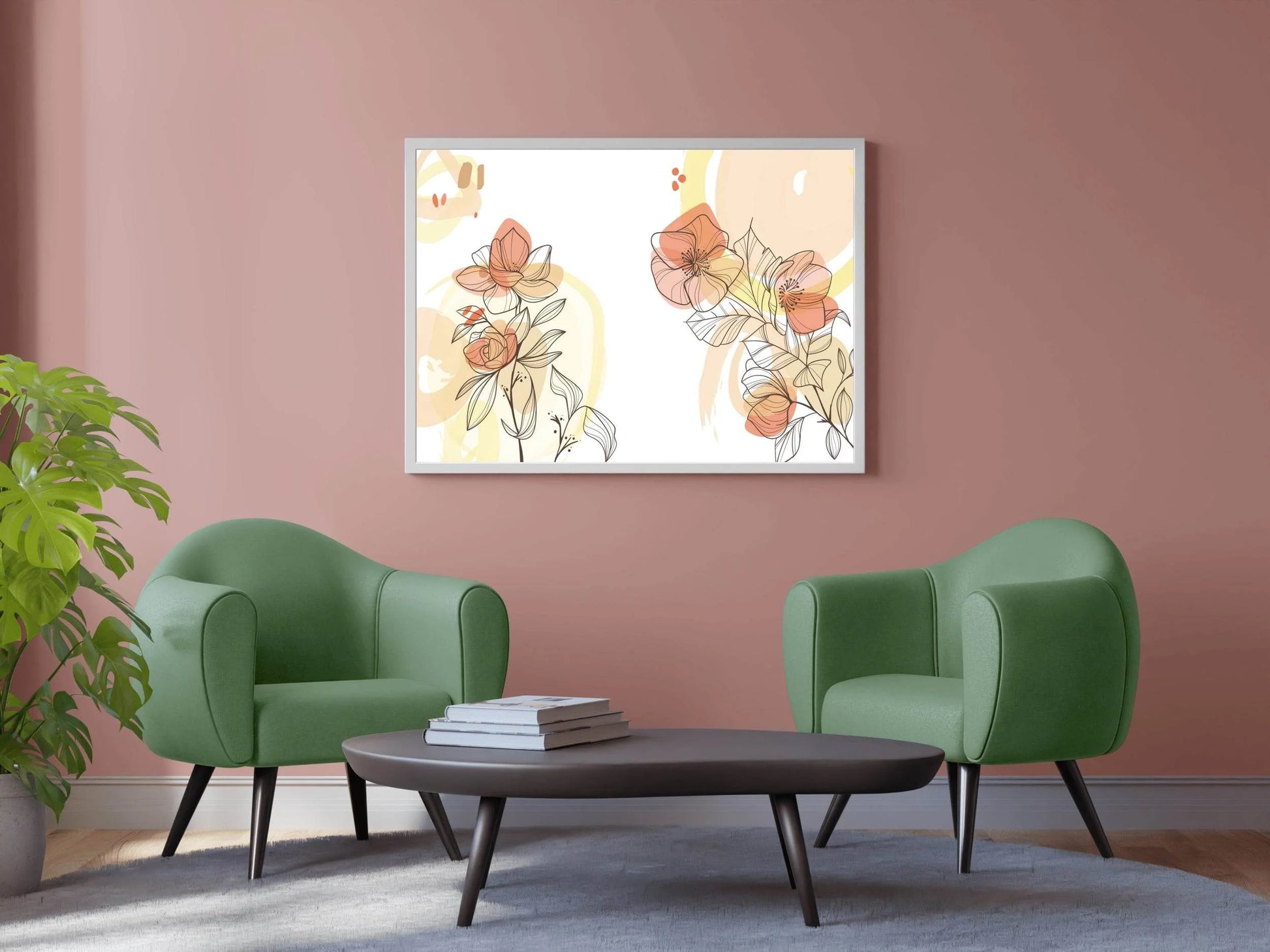 Agrostemma Bouquet Wall Art - beink online art store