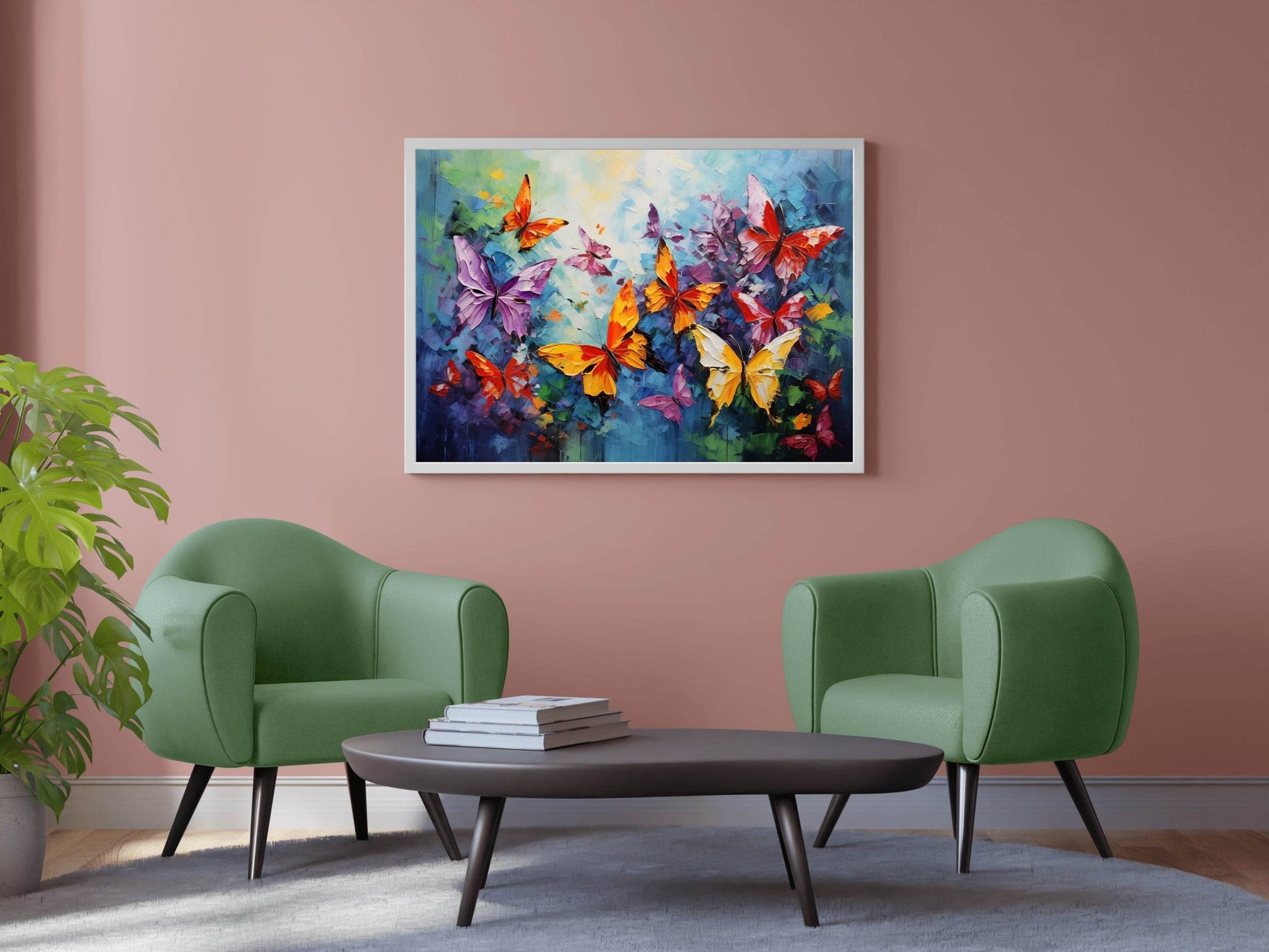 Painting Colorful Butterflies Wall Art - beink online art store