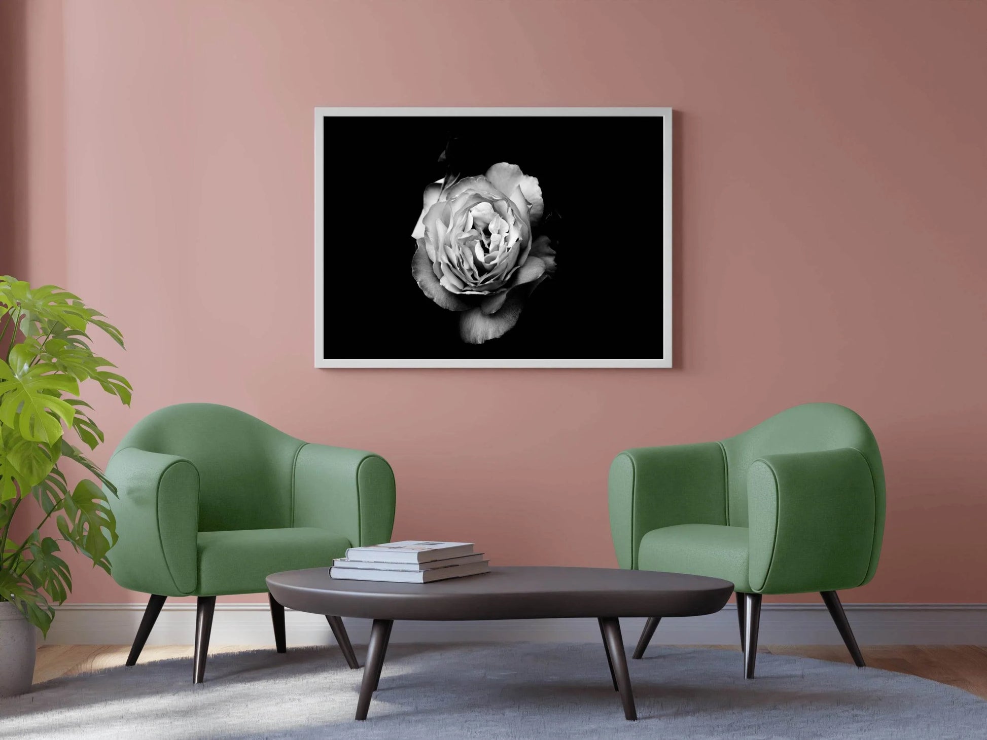 Garden Roses Black & White Wall Art - beink online art store