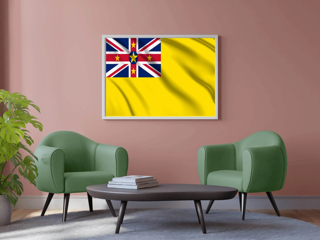 Niue National Flag Wall Art - beink online art store