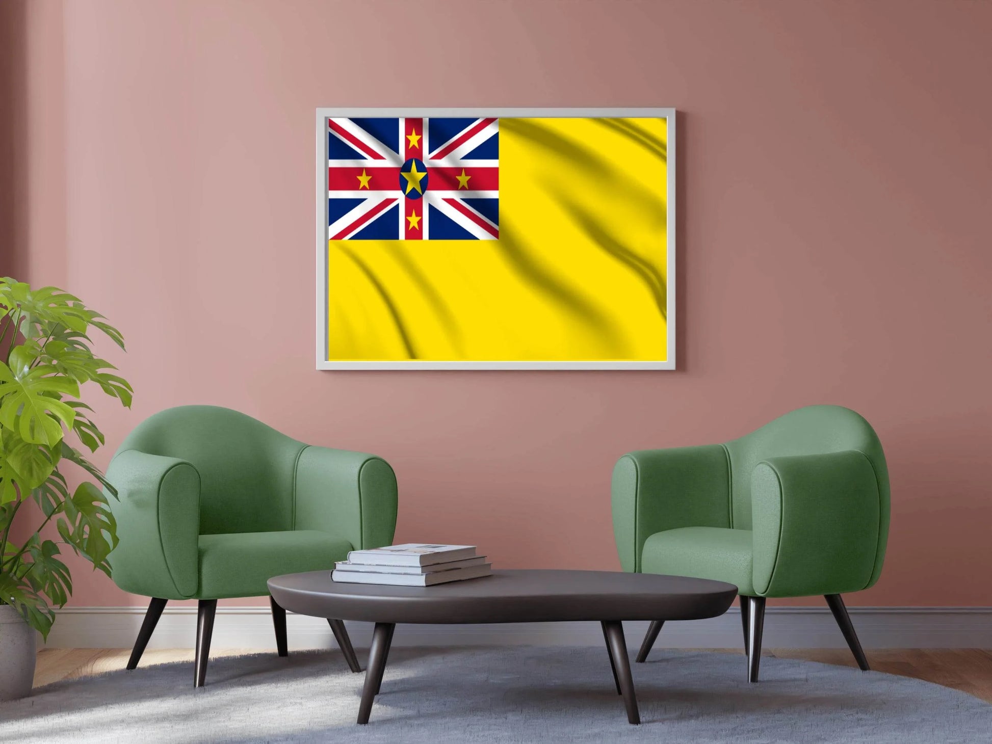 Niue National Flag Wall Art - beink online art store