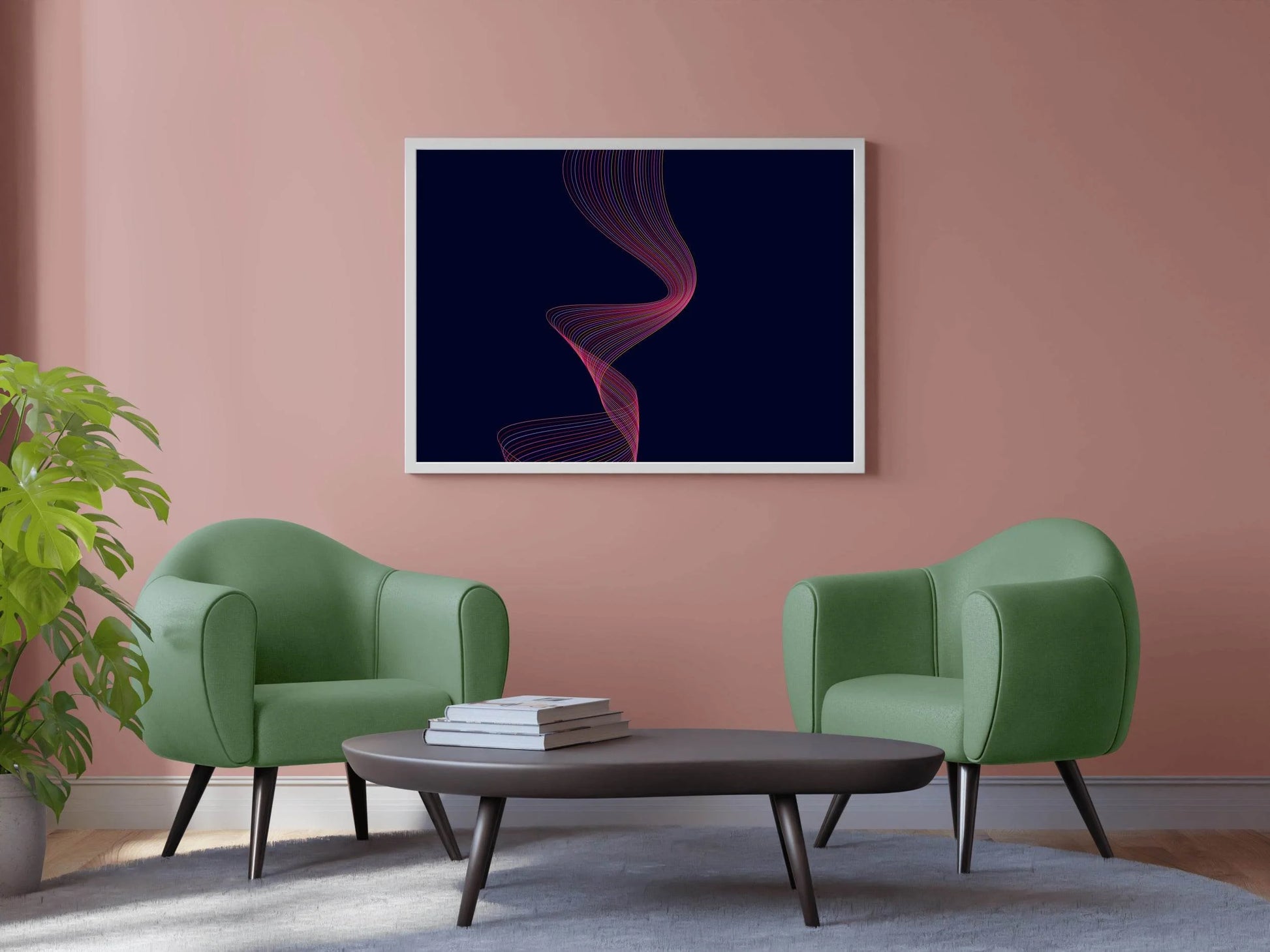 Waves With Shadow Abstract Wall Art - beink online art store