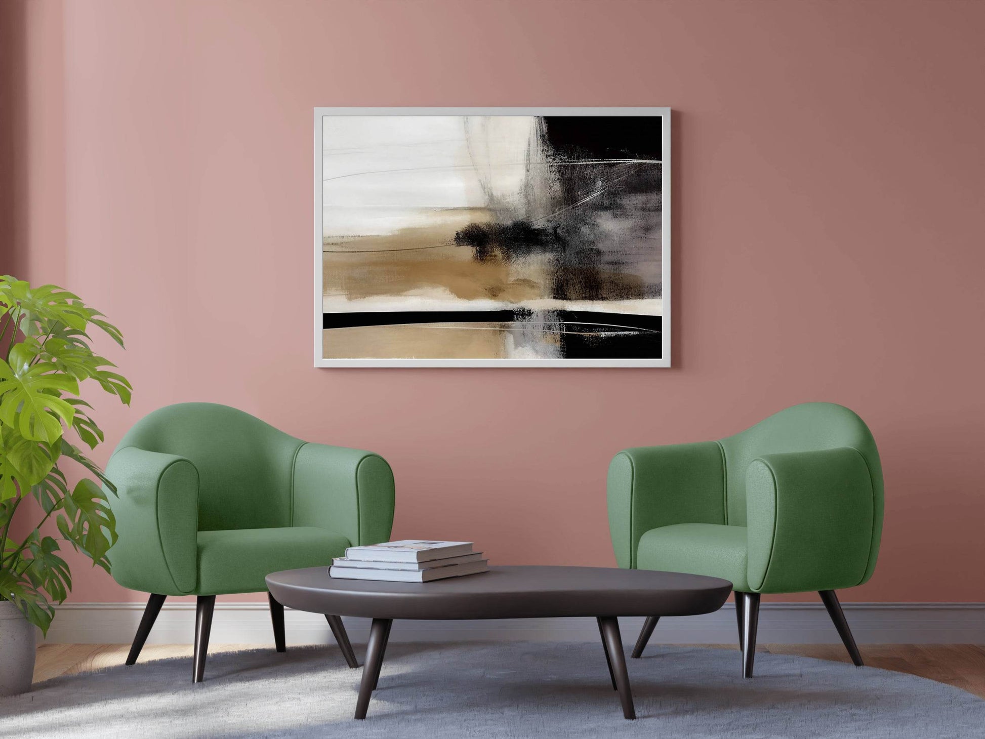 Artistic Desert Illustration Abstract Wall Art - beink online art store