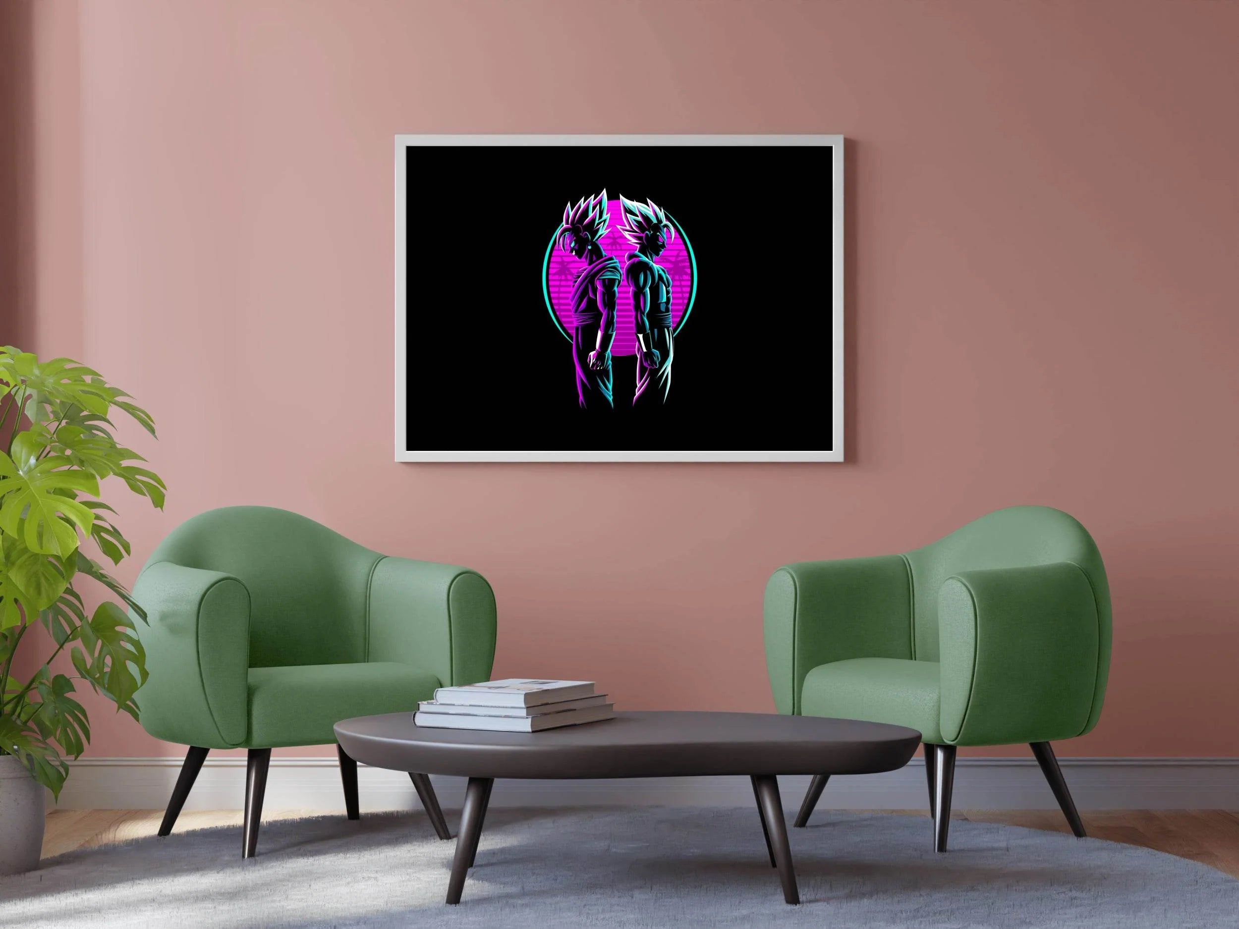 Neon Dragon Ball Z Anime Wall Art - beink online art store