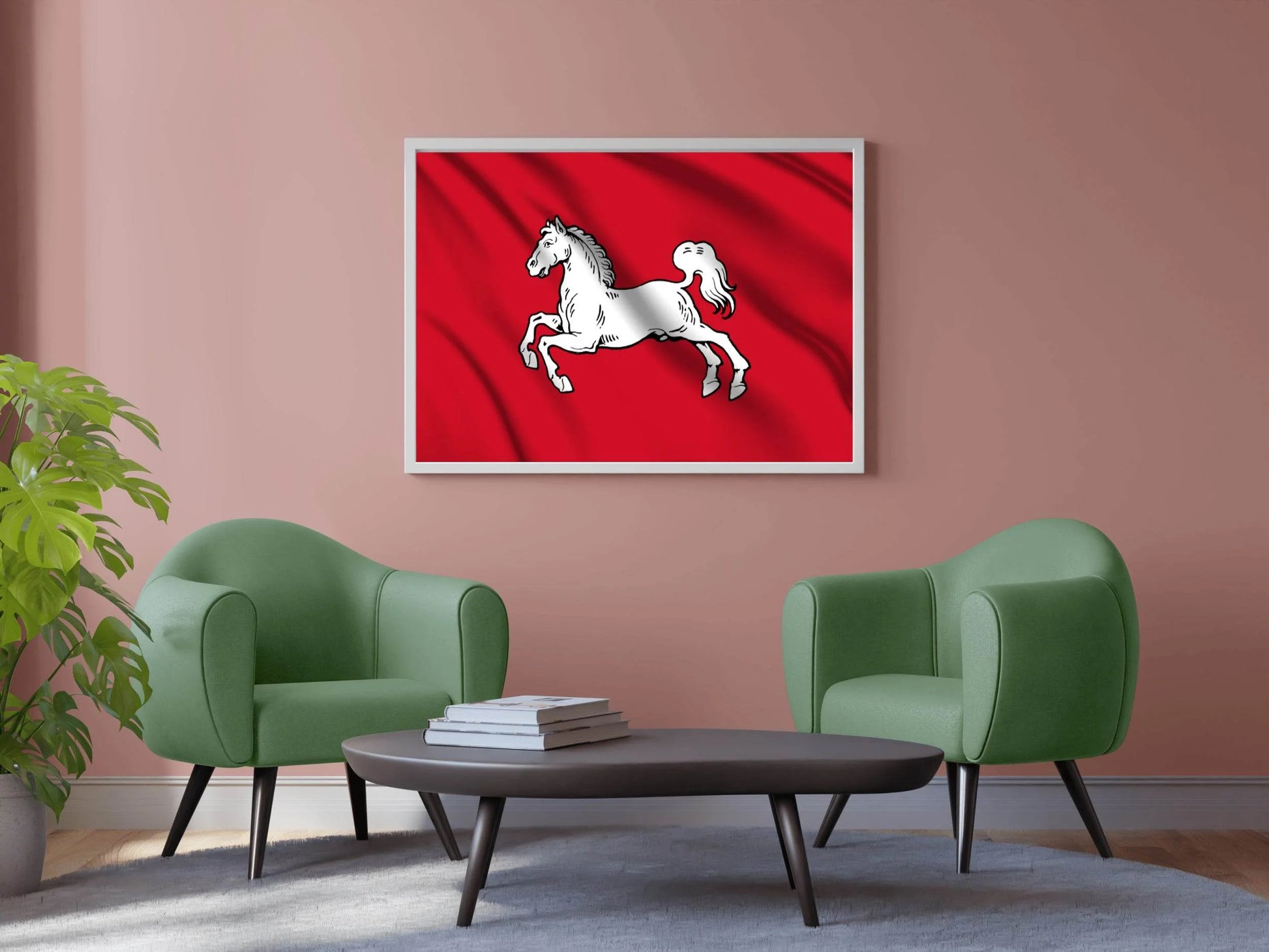State of Hanover National Flag Wall Art - beink online art store
