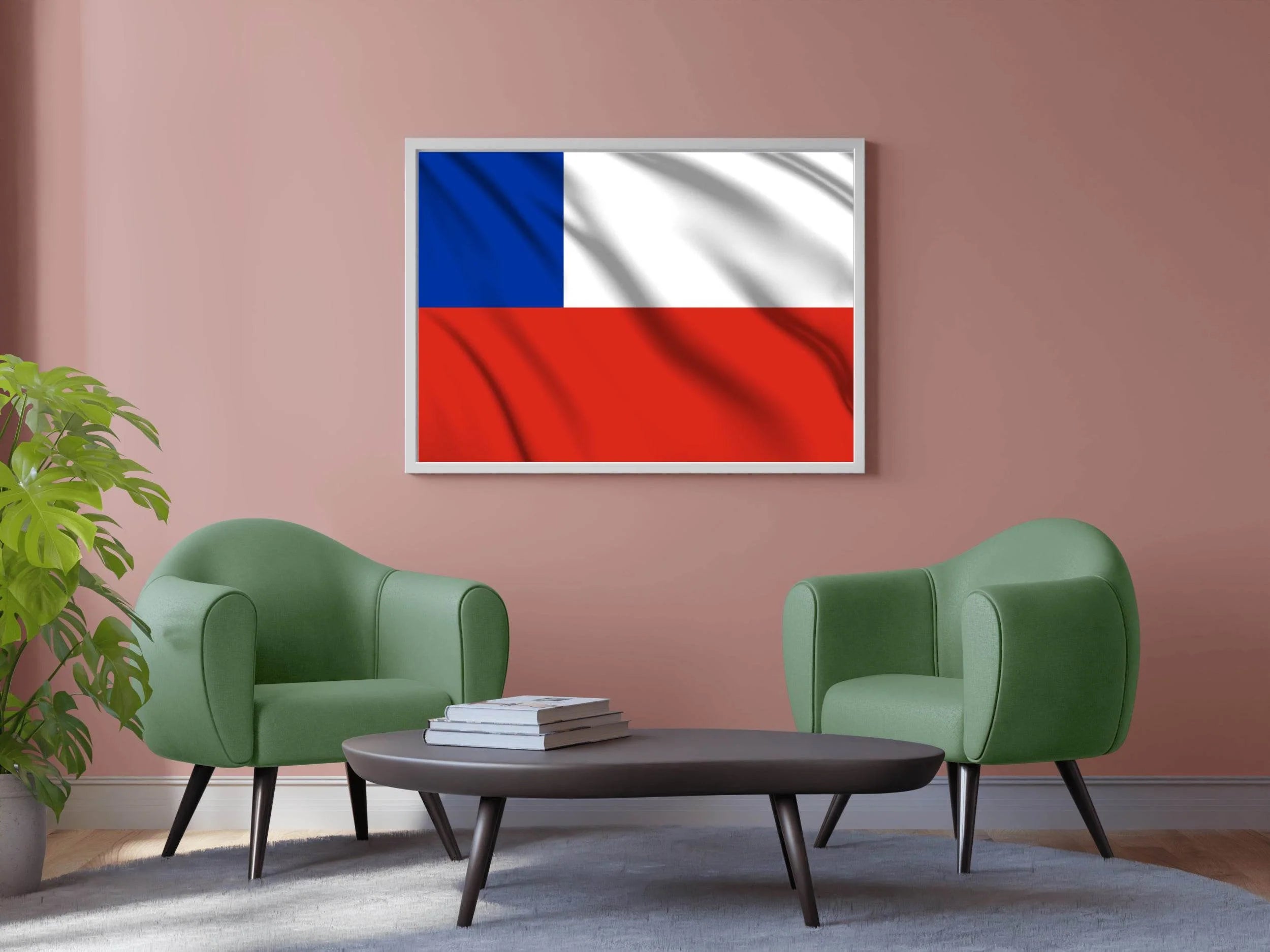 Chile National Flag Wall Art - beink online art store