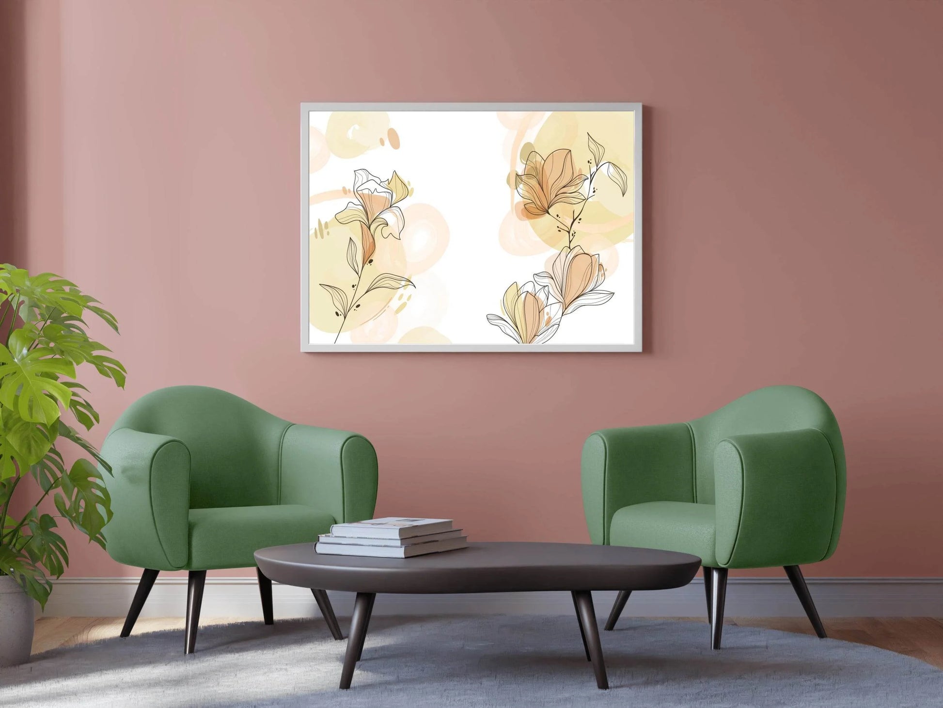 Stephanotis Flower Branch Wall Art - beink online art store