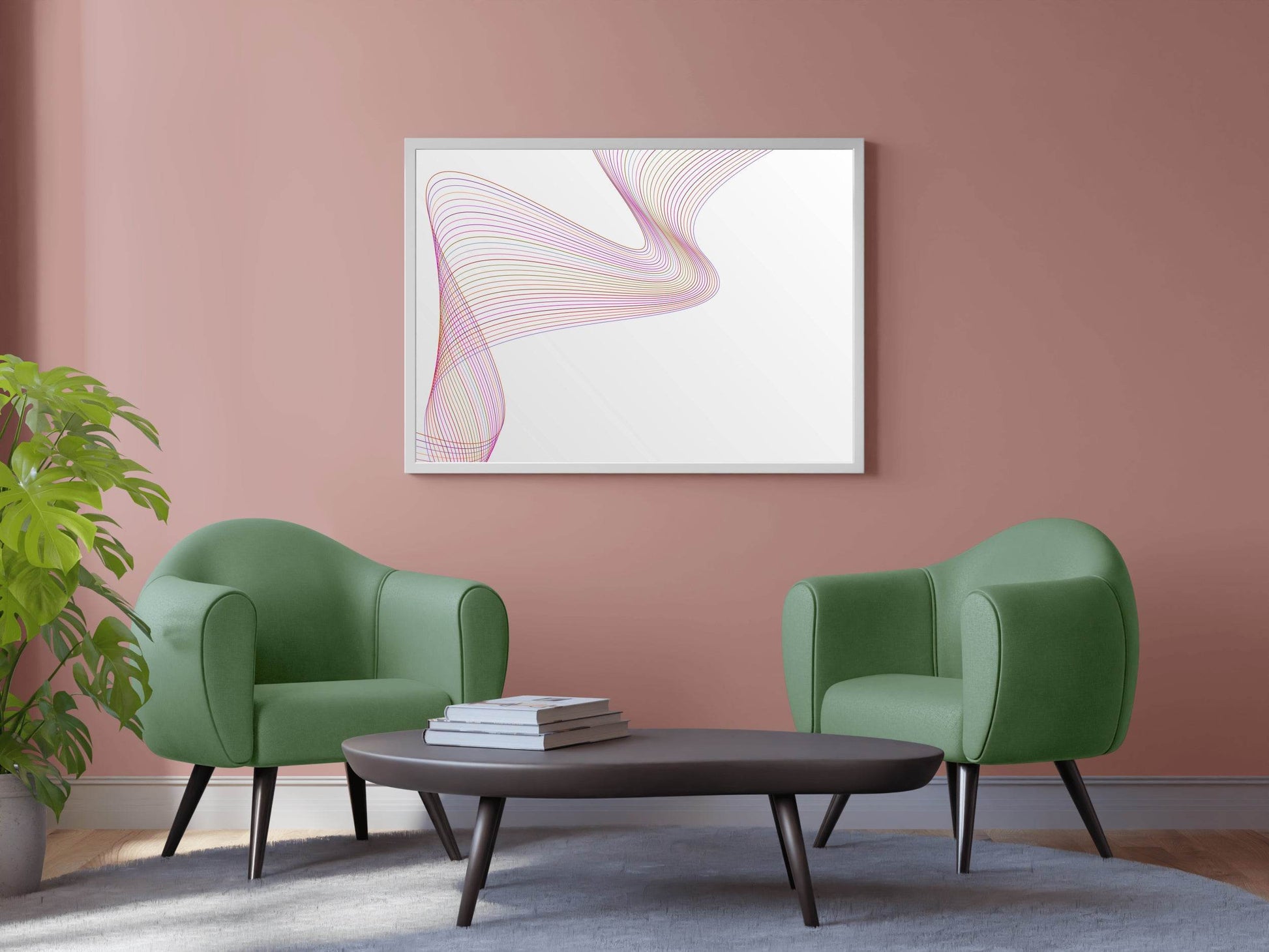 Technology Line Wave Abstract Wall Art - beink online art store