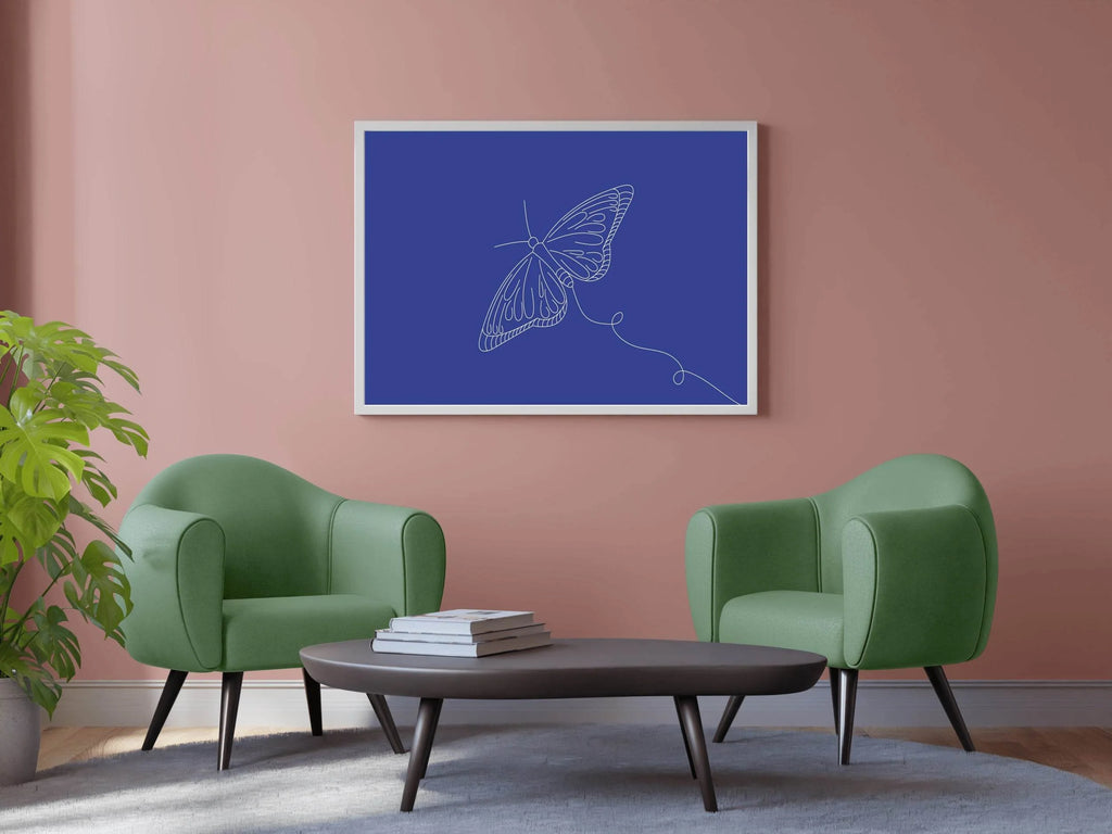 Butterfly Flight Line Art - beink online art store