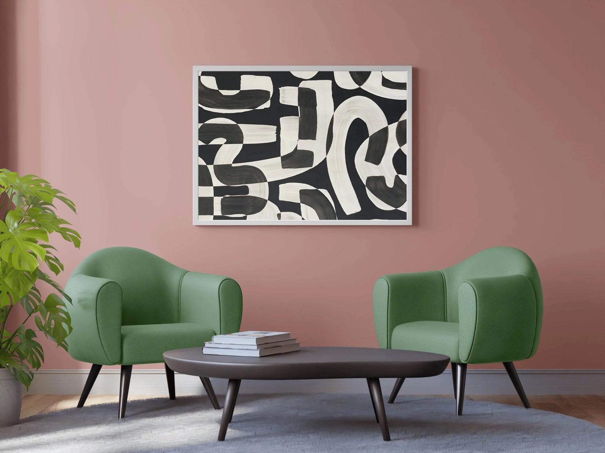 Black and White Rhythm Modern Wall Art - beink online art store