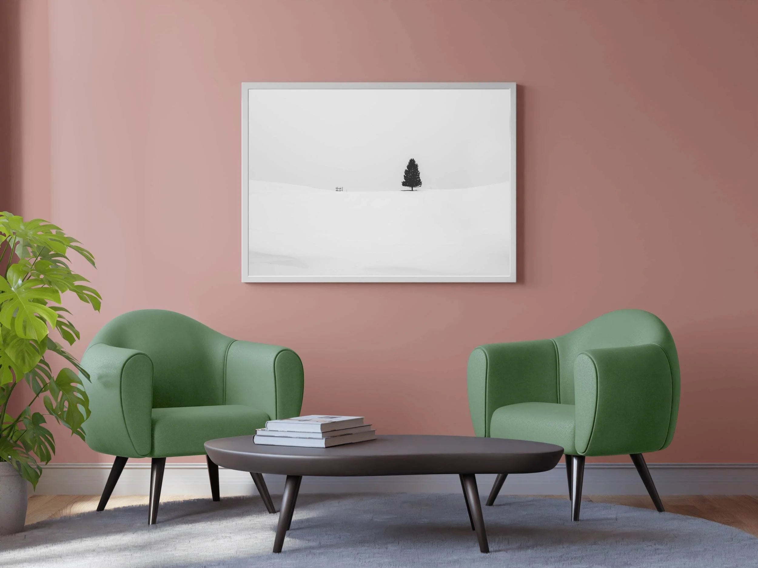 Pine Tree Black & White Wall Art - beink online art store