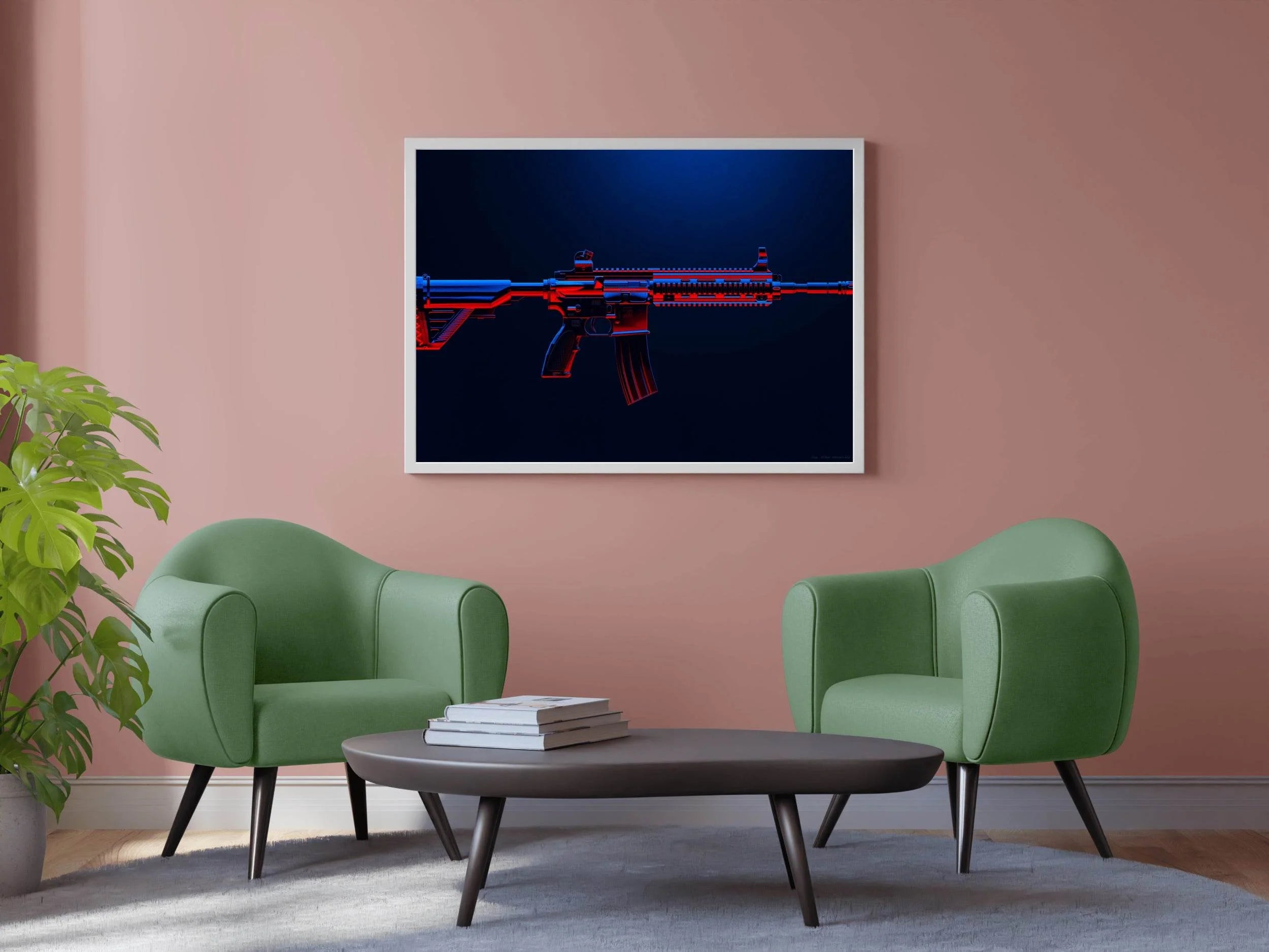 Custom M416 Battle Ground Gaming Wall Art - beink online art store