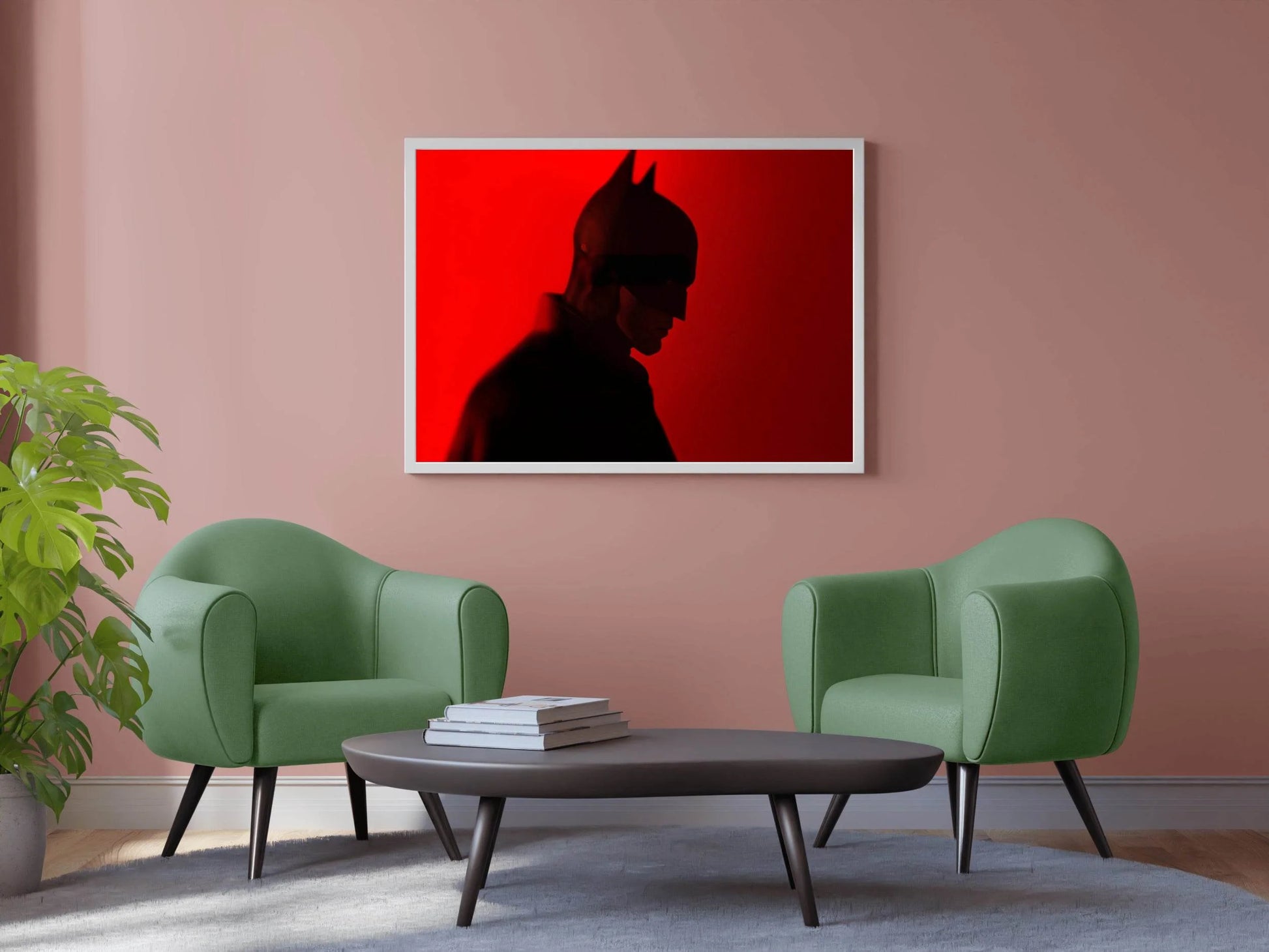 Batman with Red Background Wall Art - beink online art store