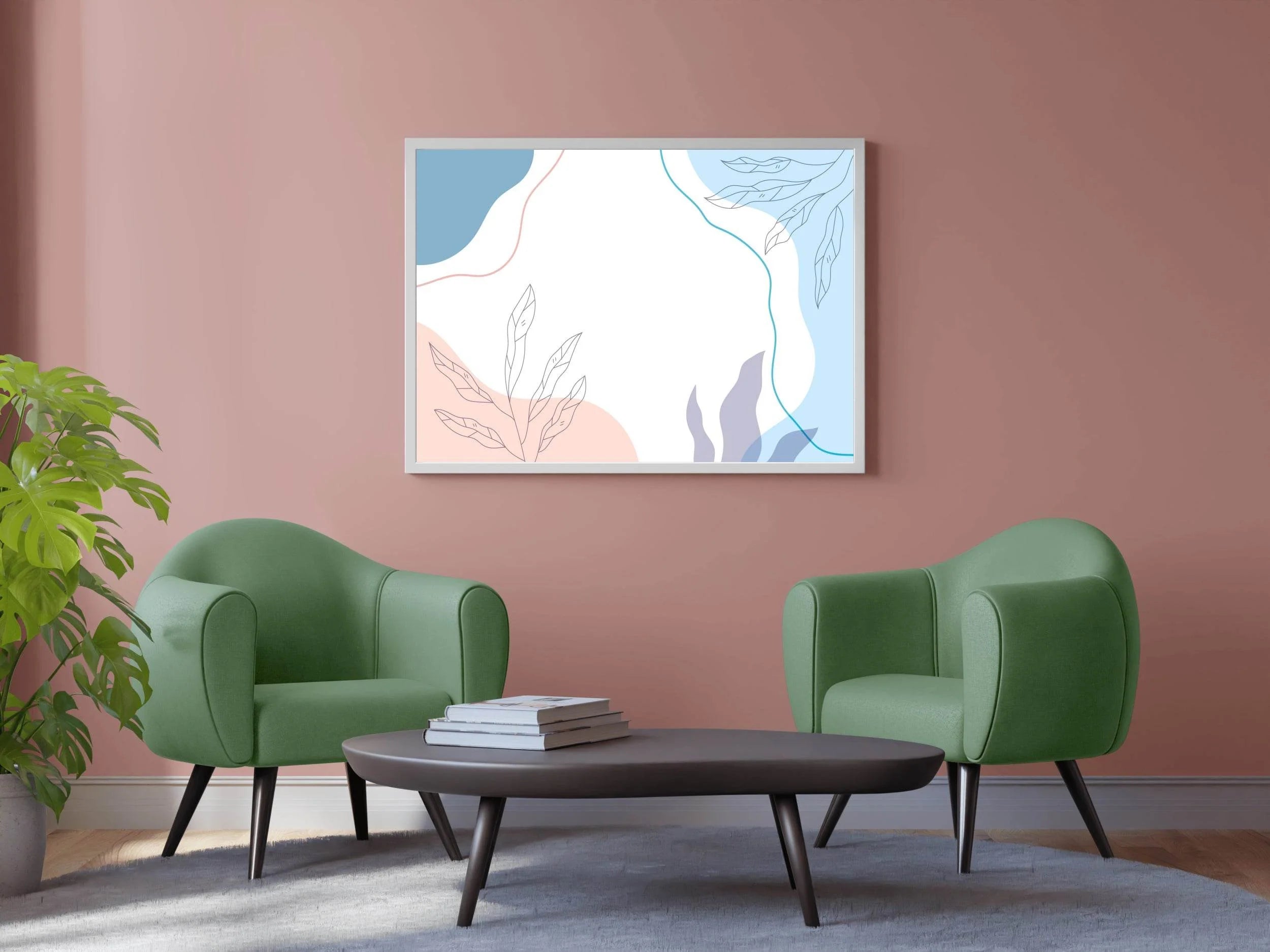 Linear Liatris Flower Wall Art - beink online art store
