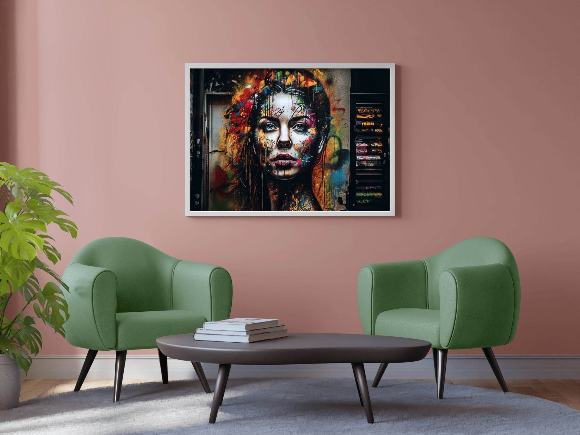 Colorful Painted Face of Women Digital Art - beink online art store